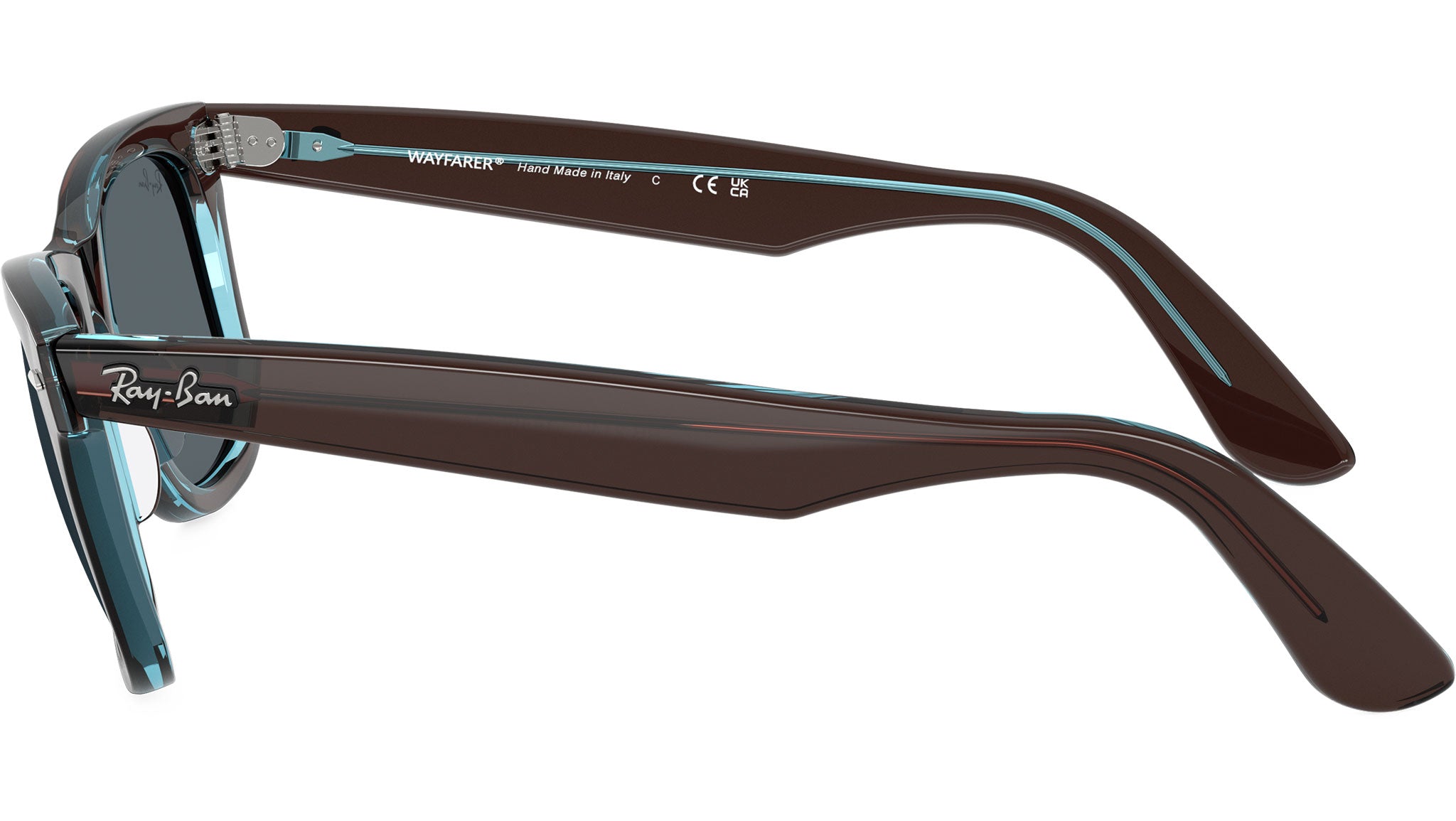 Ray-Ban WAYFARER サングラス マルチカラー　RB2140 Wayfarer RB2140 Ray-Ban Sunglasses 1446R5 Brown On Transparent