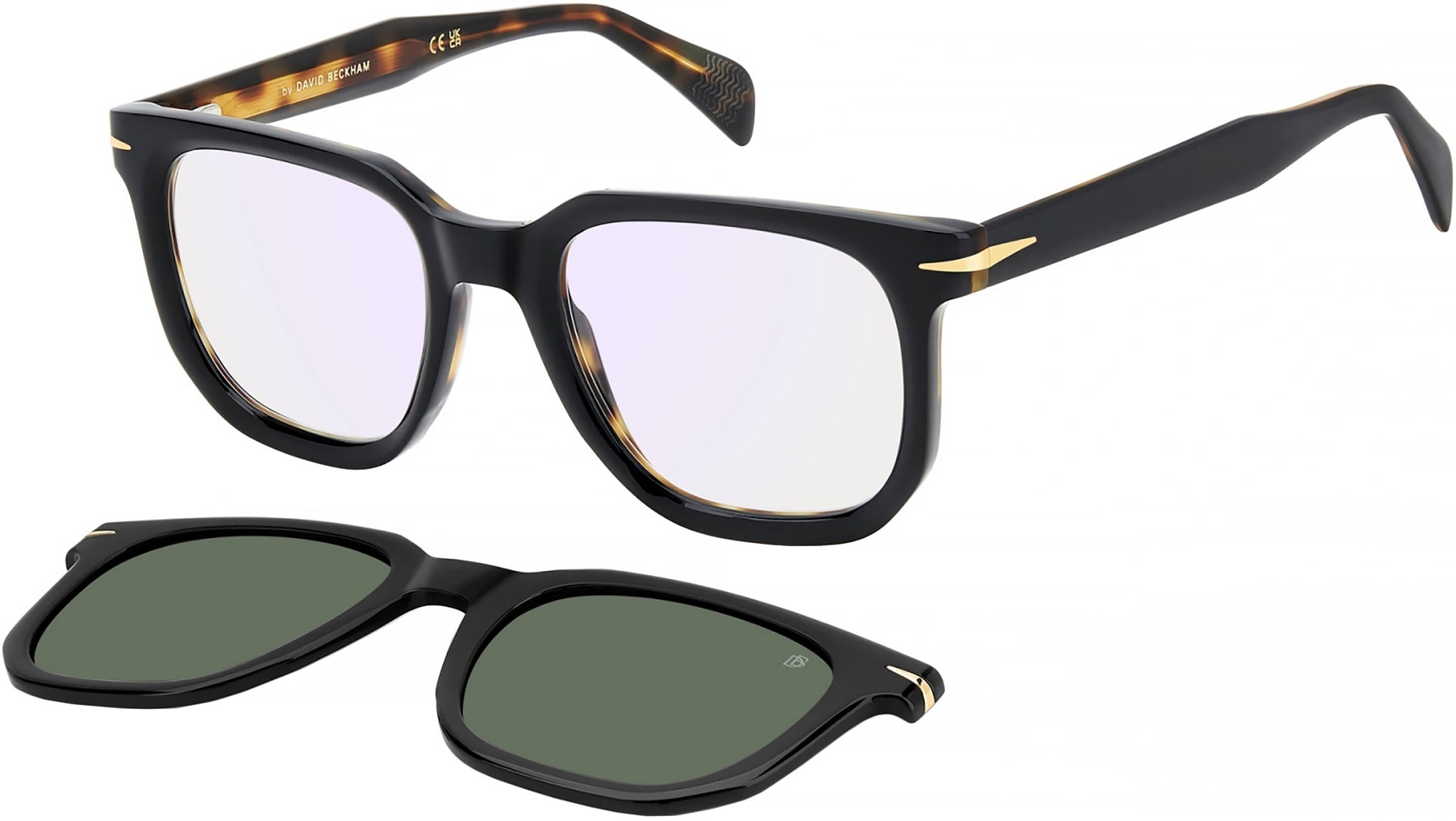 David Beckham DB 7143/C WR7 Optical Frame Black Havana - eye-oo.com