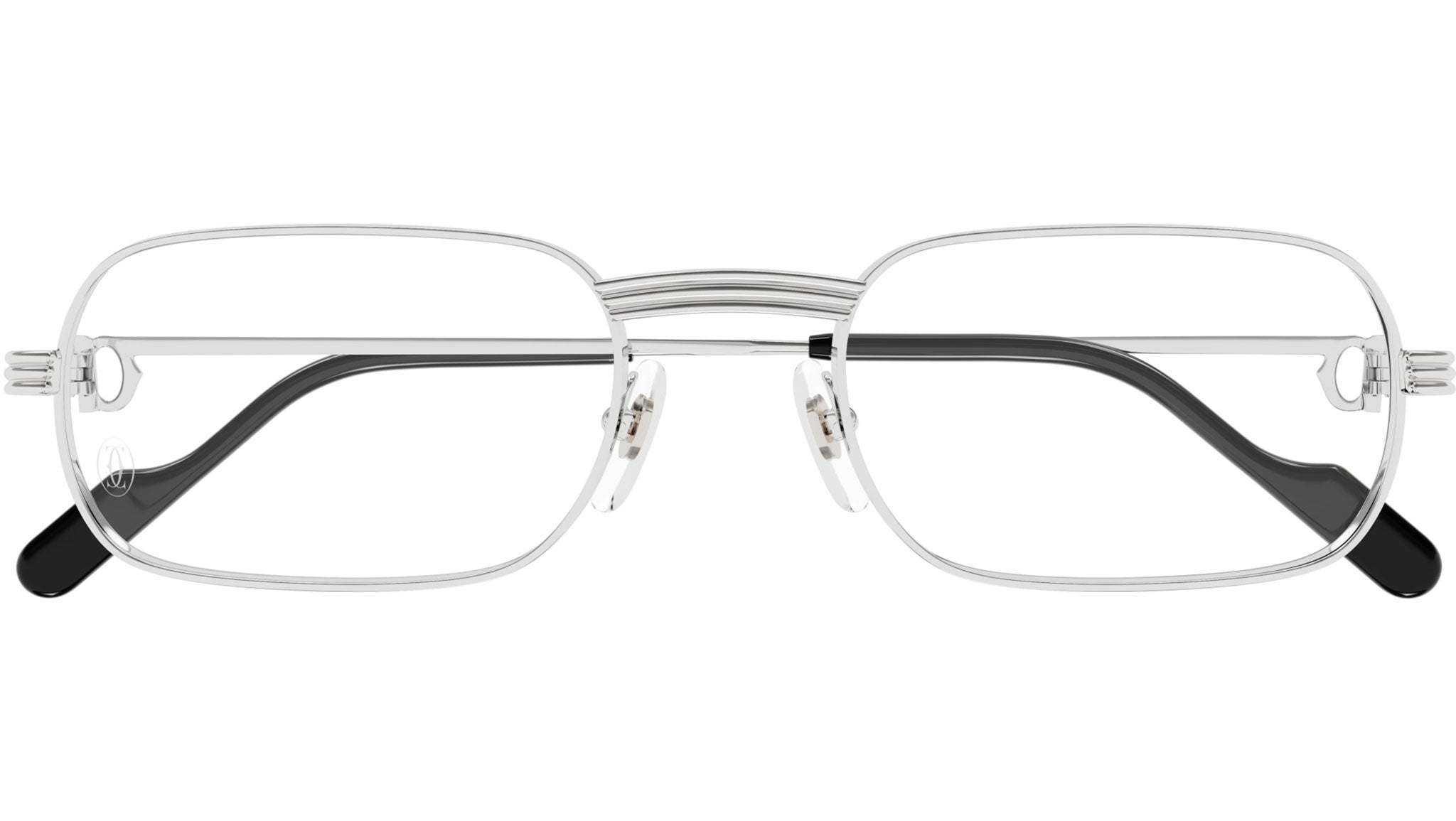 Cartier Première CT0556O Eyeglasses 002 Shiny Silver - eye-oo.com