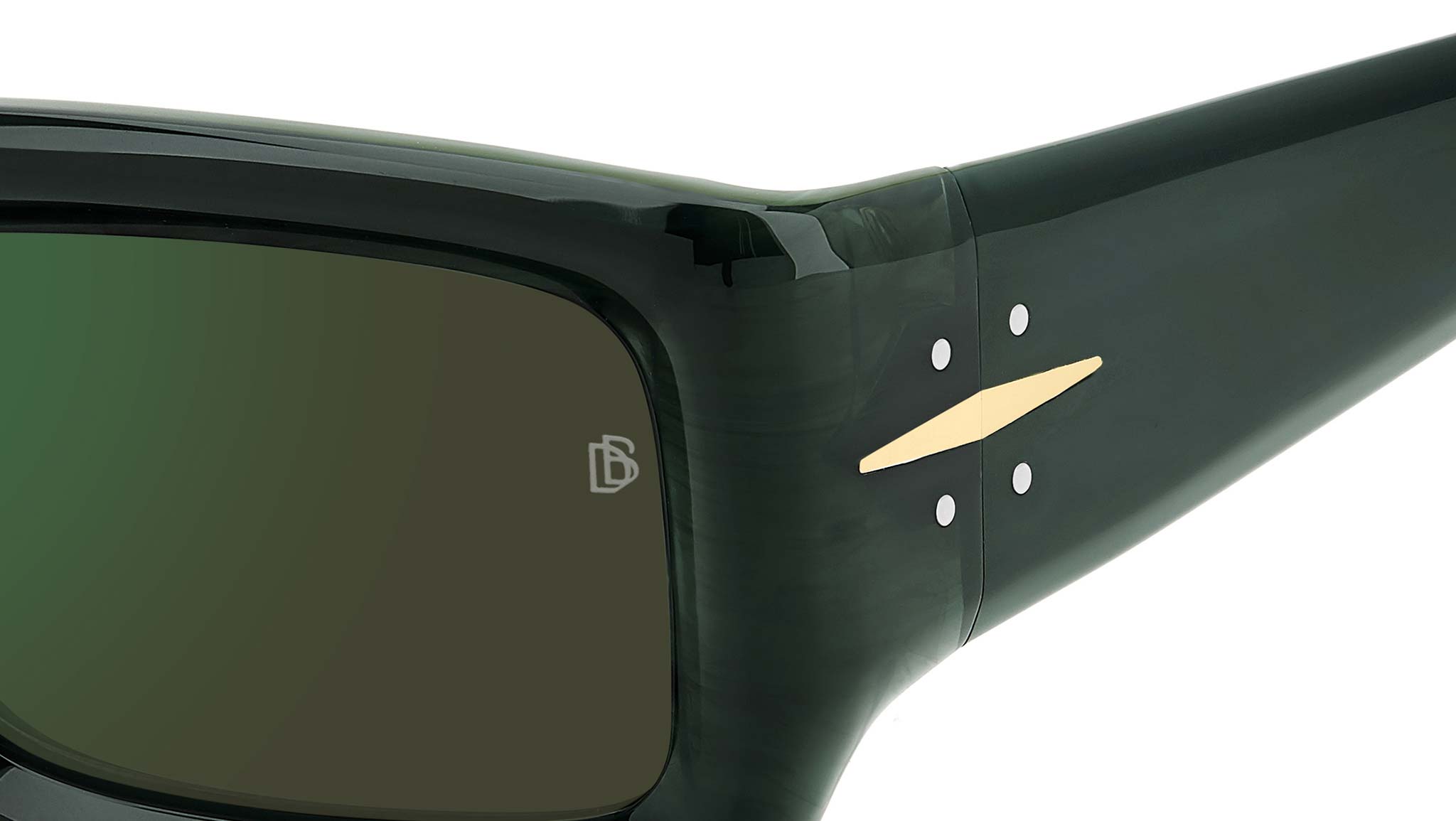 David Beckham DB 7131/S GC1 MT Sunglasses Green Marble Gold - eye