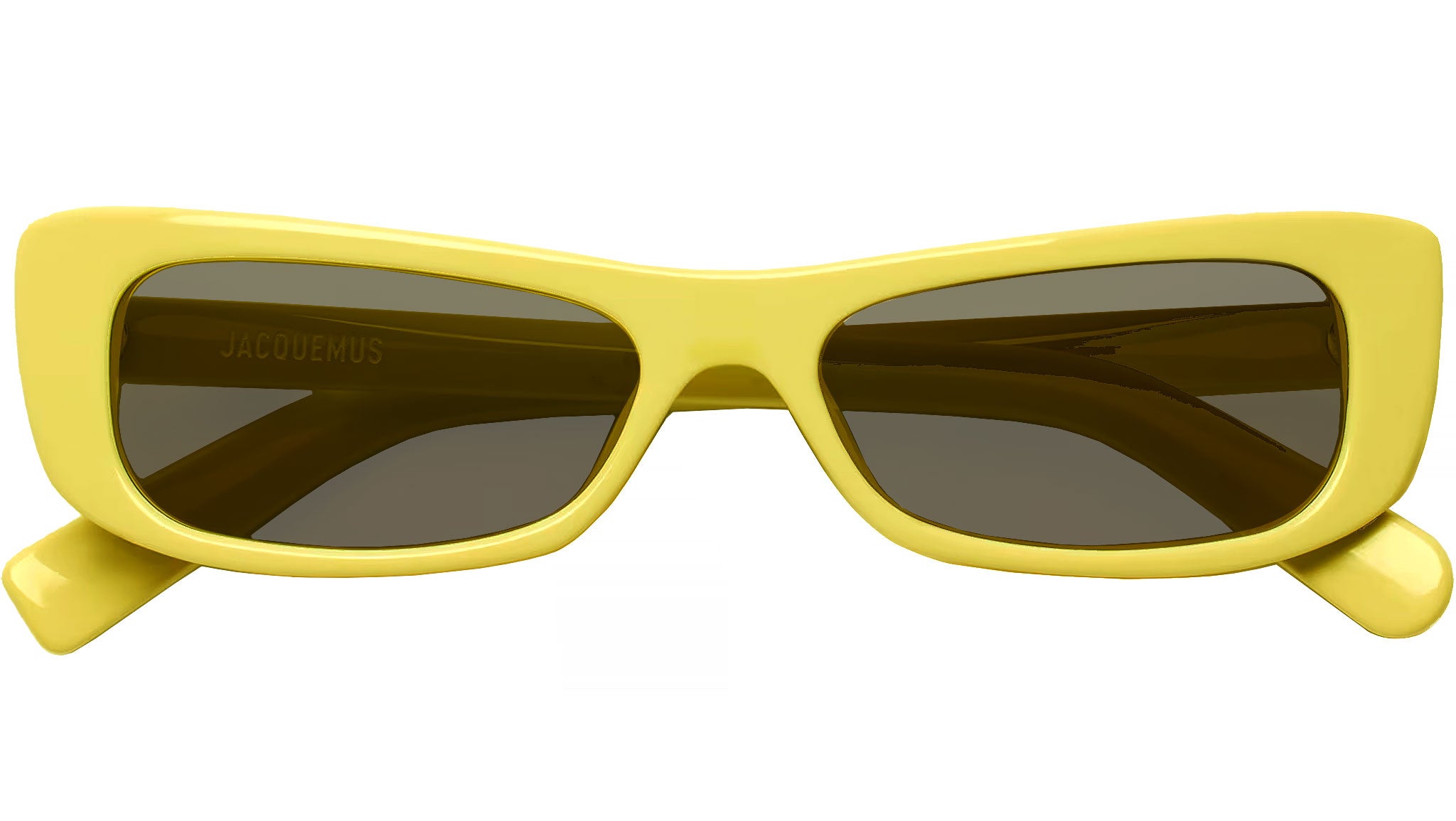 Jacquemus Yellow Rectangular Sunglasses Jacquemus Capri Rectangular Sunglasses in Matt Putty | Linda  main image 2