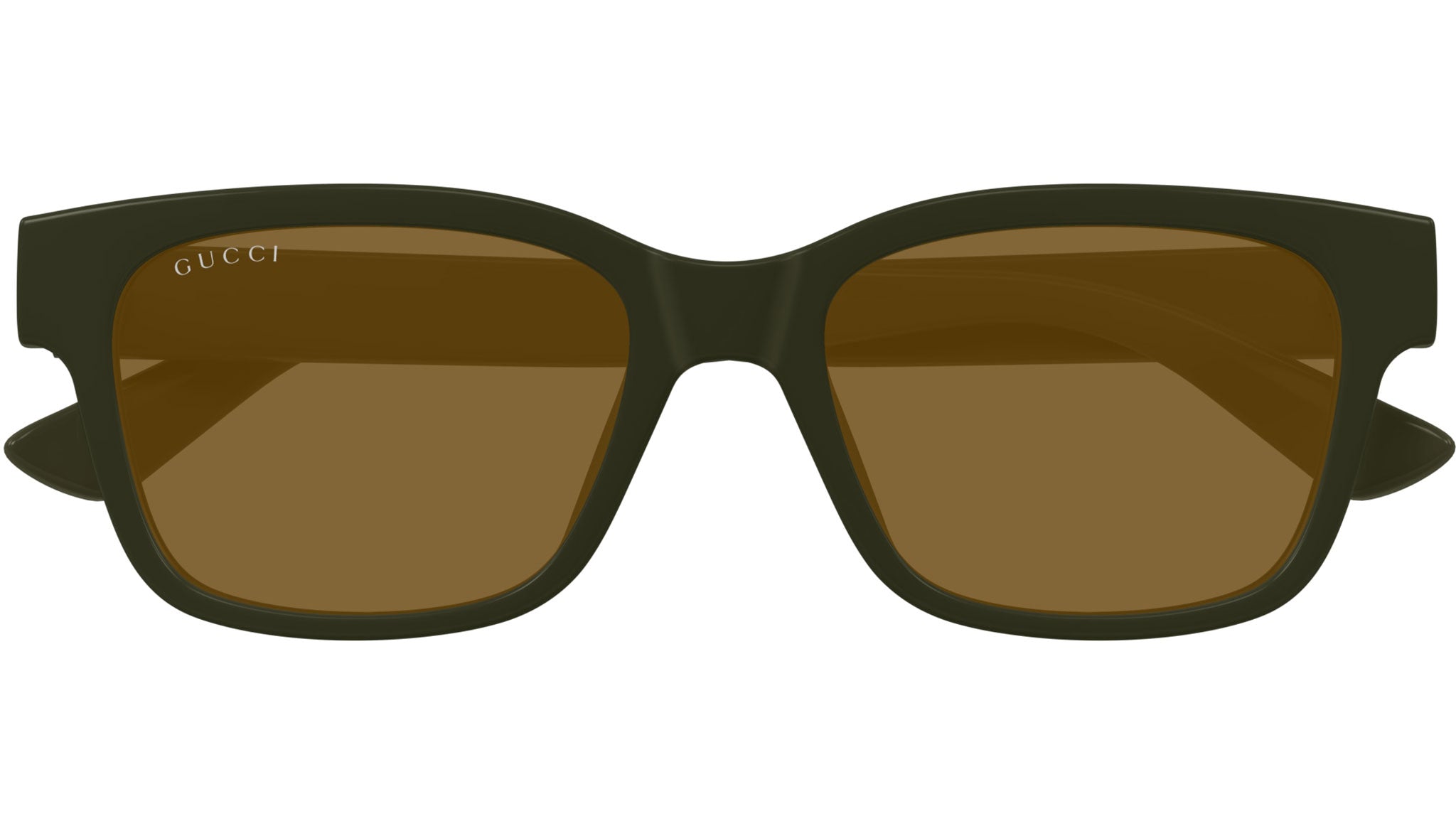 Gucci GG1716S 004 Green Brown Rectangular Sunglasses - eye-oo.com