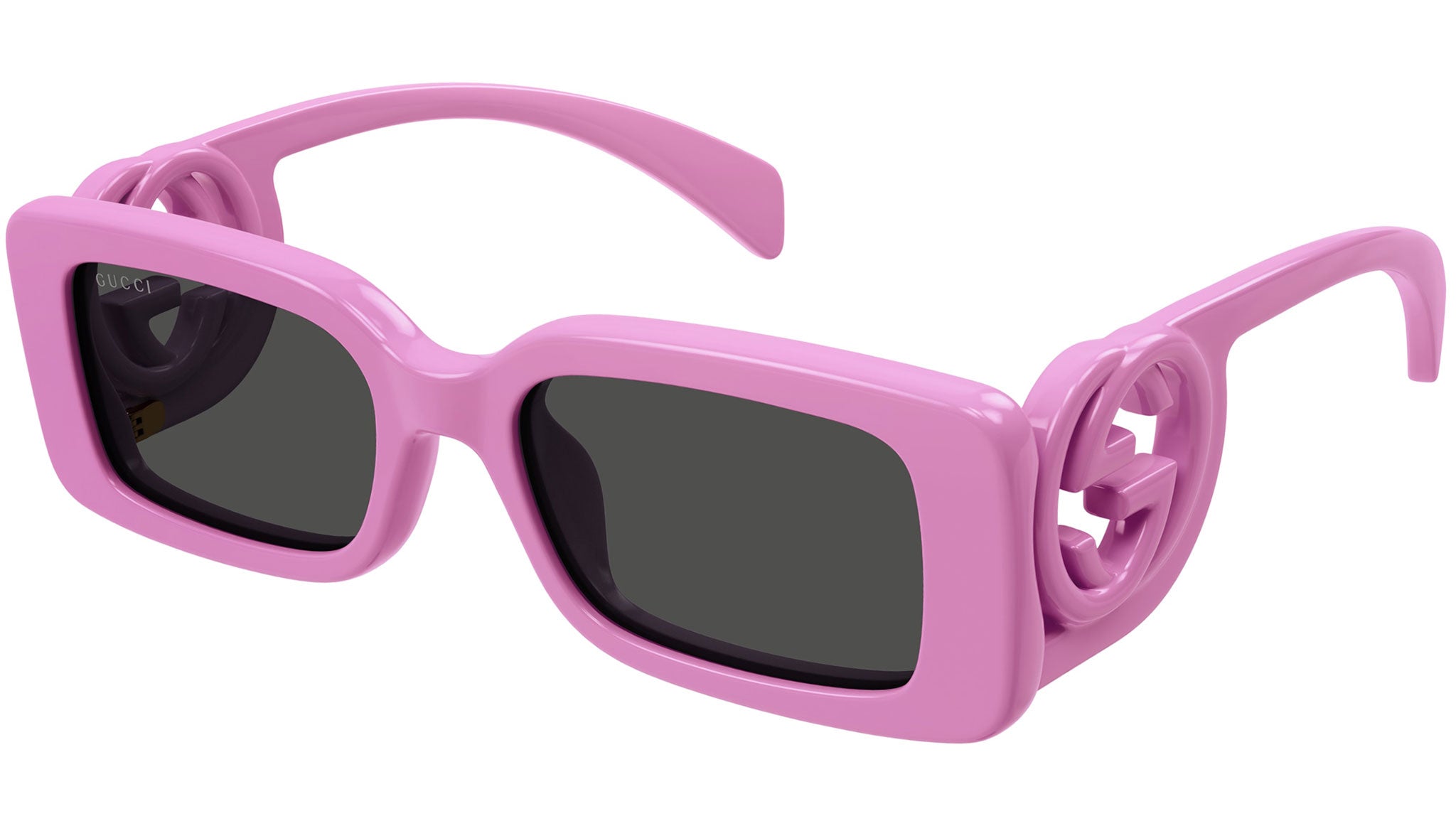 NEW Gucci Sunglasses GG1325S 006 Pink Grey Unisex Authentic Gucci GG 1325S 006 Pink Plastic Rectangle Sunglasses Grey  main image 3