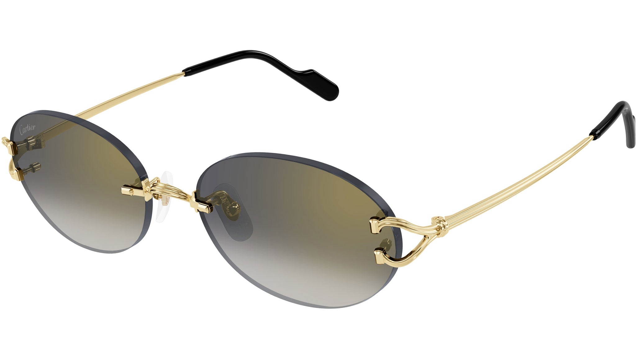 Cartier CT0551S 001 Sunglasses Shiny Gold Grey - eye-oo.com display picture 1