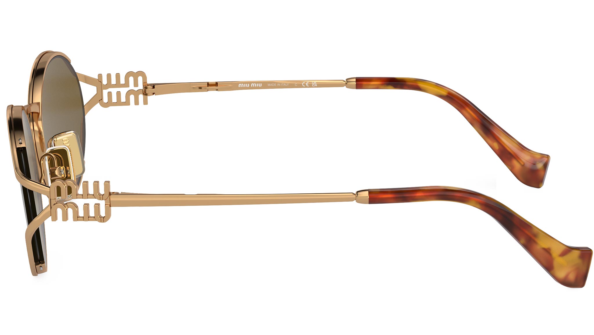 Miu Miu MU 52YS Sunglasses 7OE01T Gold - eye-oo.com