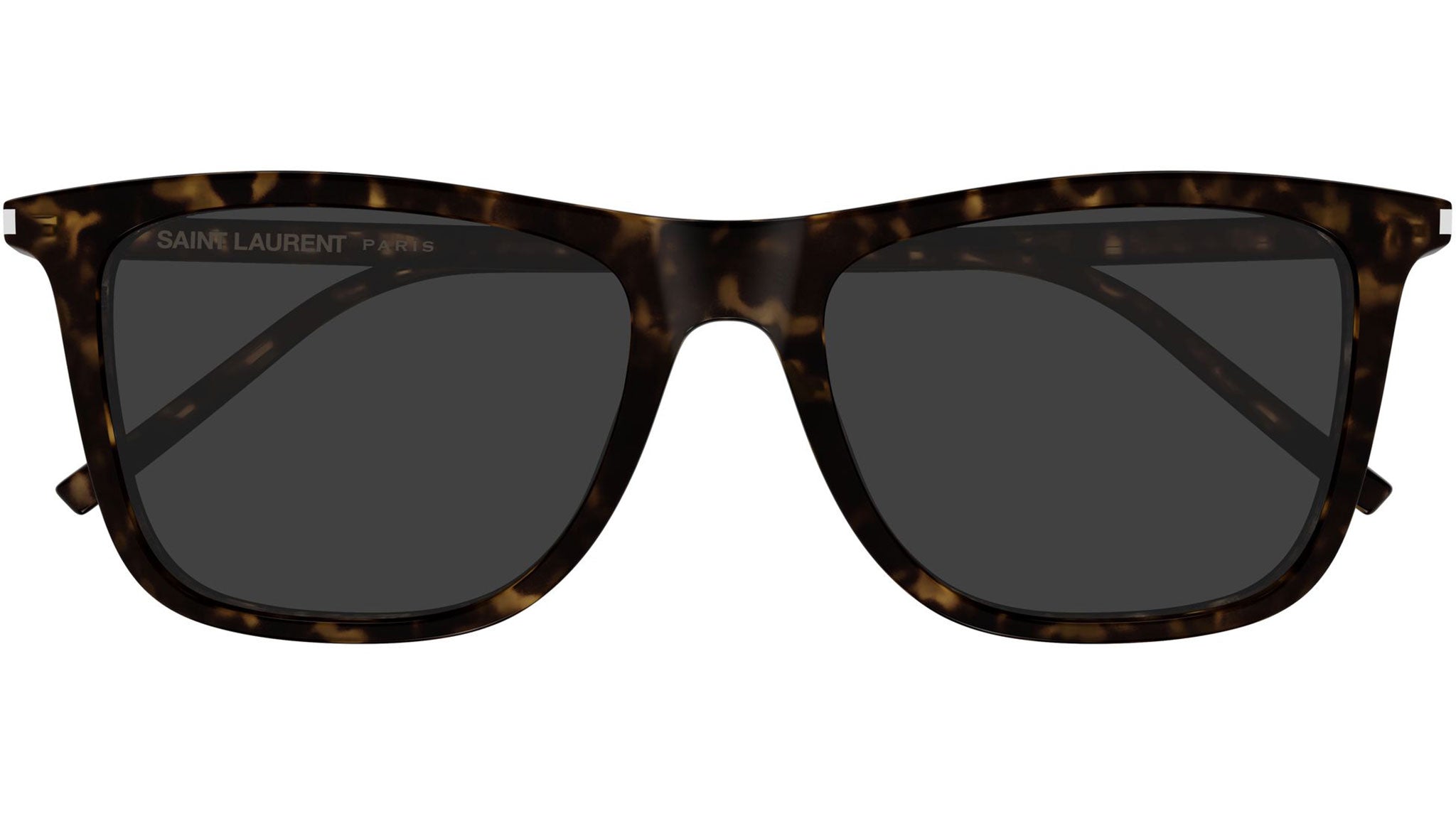 Saint Laurent Gray Havana Sunglasses Saint Laurent Round Oval Sunglasses Havana Crystal Grey  main image 3
