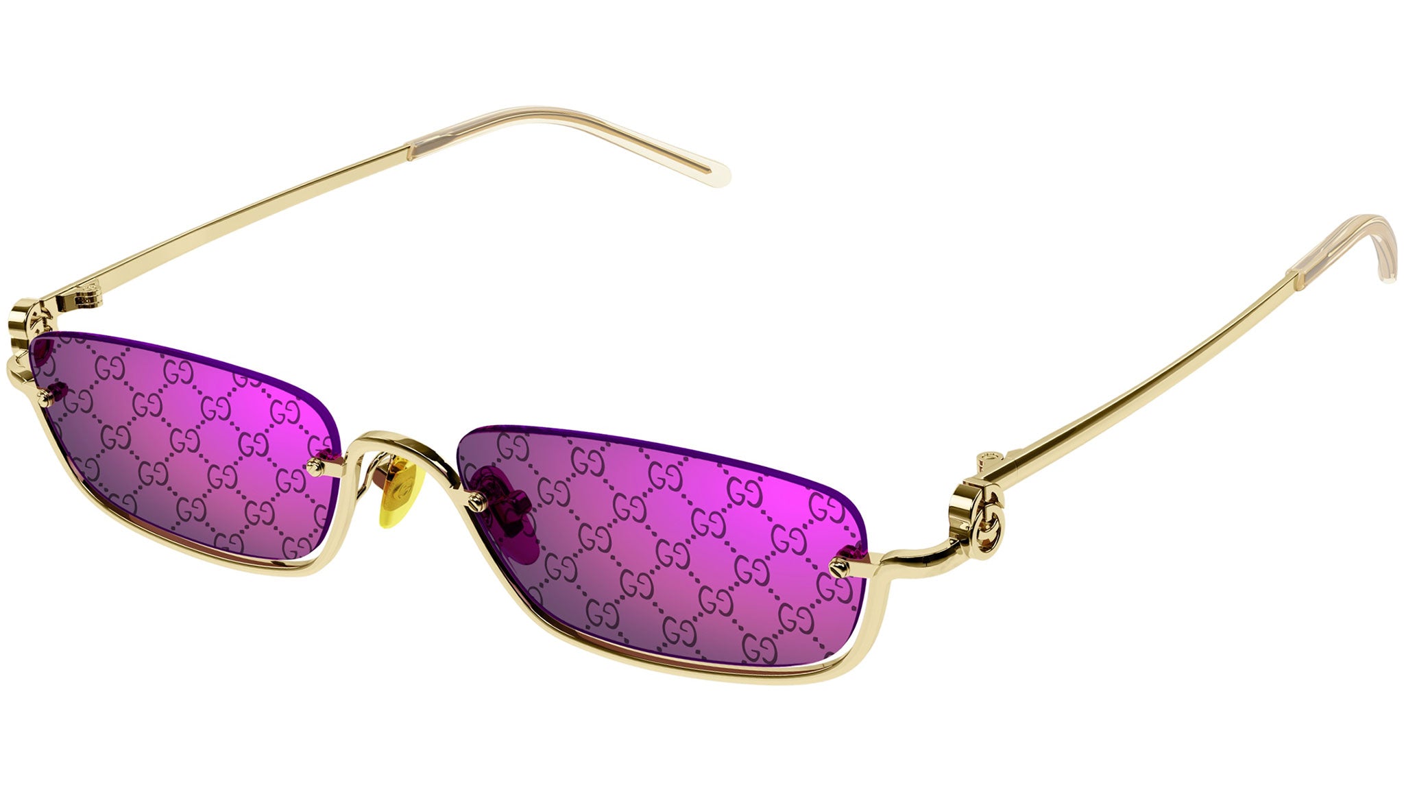Gucci GG1278S 005 Gold Violet Sunglasses - eye-oo.com