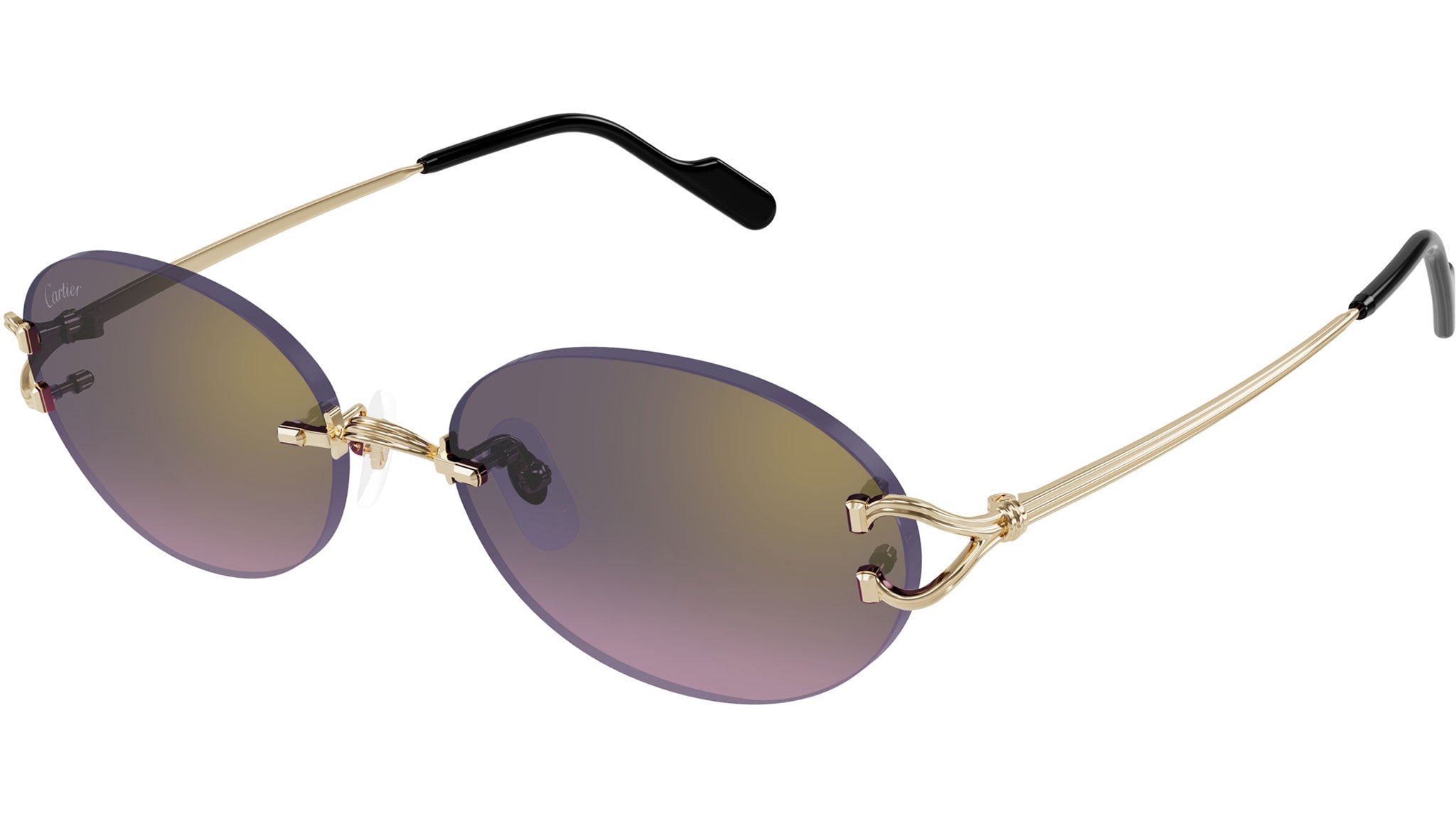 Cartier CT0551S 004 Sunglasses Gold Gold Grey - eye-oo.com display picture 1