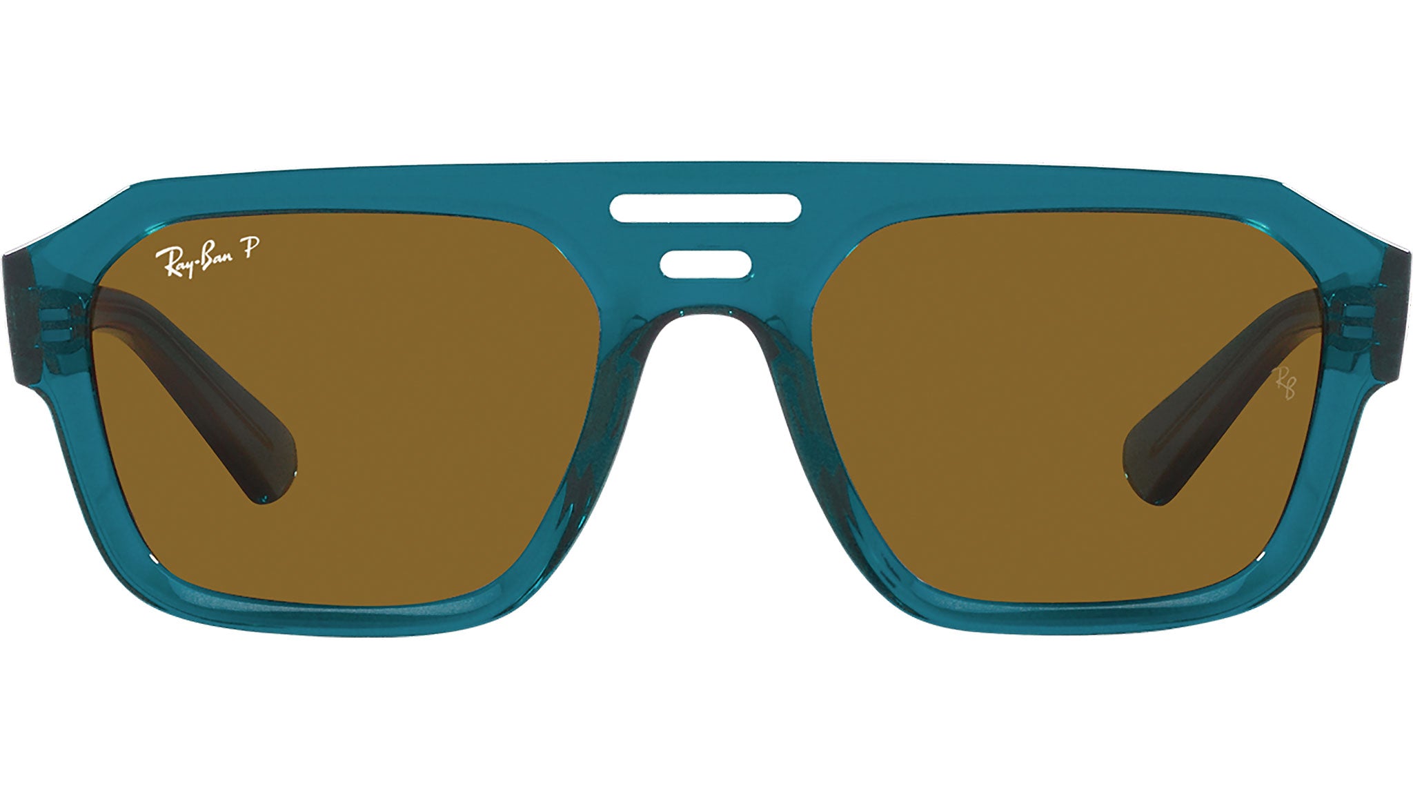 Ray-Ban  Corrigan Polarized Sunglasses  Blue Brown 54/20 CORRIGAN BIO-BASED Sunglasses in Transparent Light Blue and  main image 3