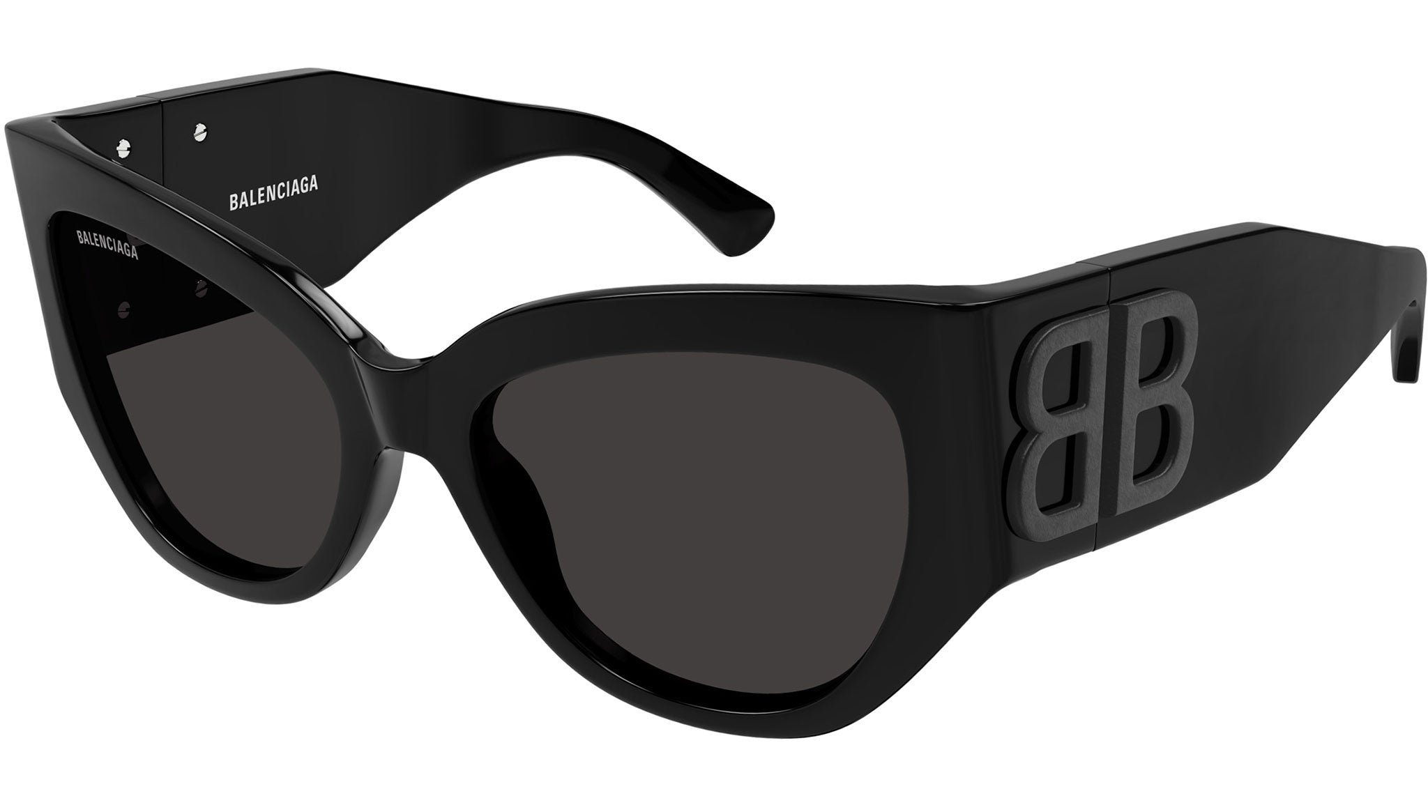 Balenciaga BB0322S Sunglasses 001 Shiny Black - eye-oo.com