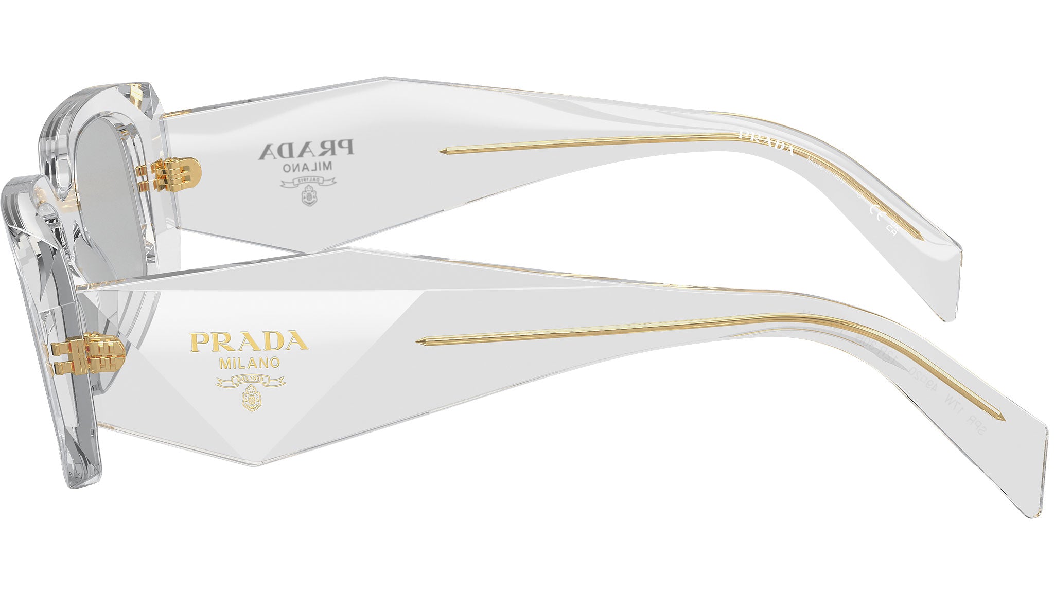 PR 17WS Prada Sunglasses 12R30B Transparent Grey - eye-oo.com
