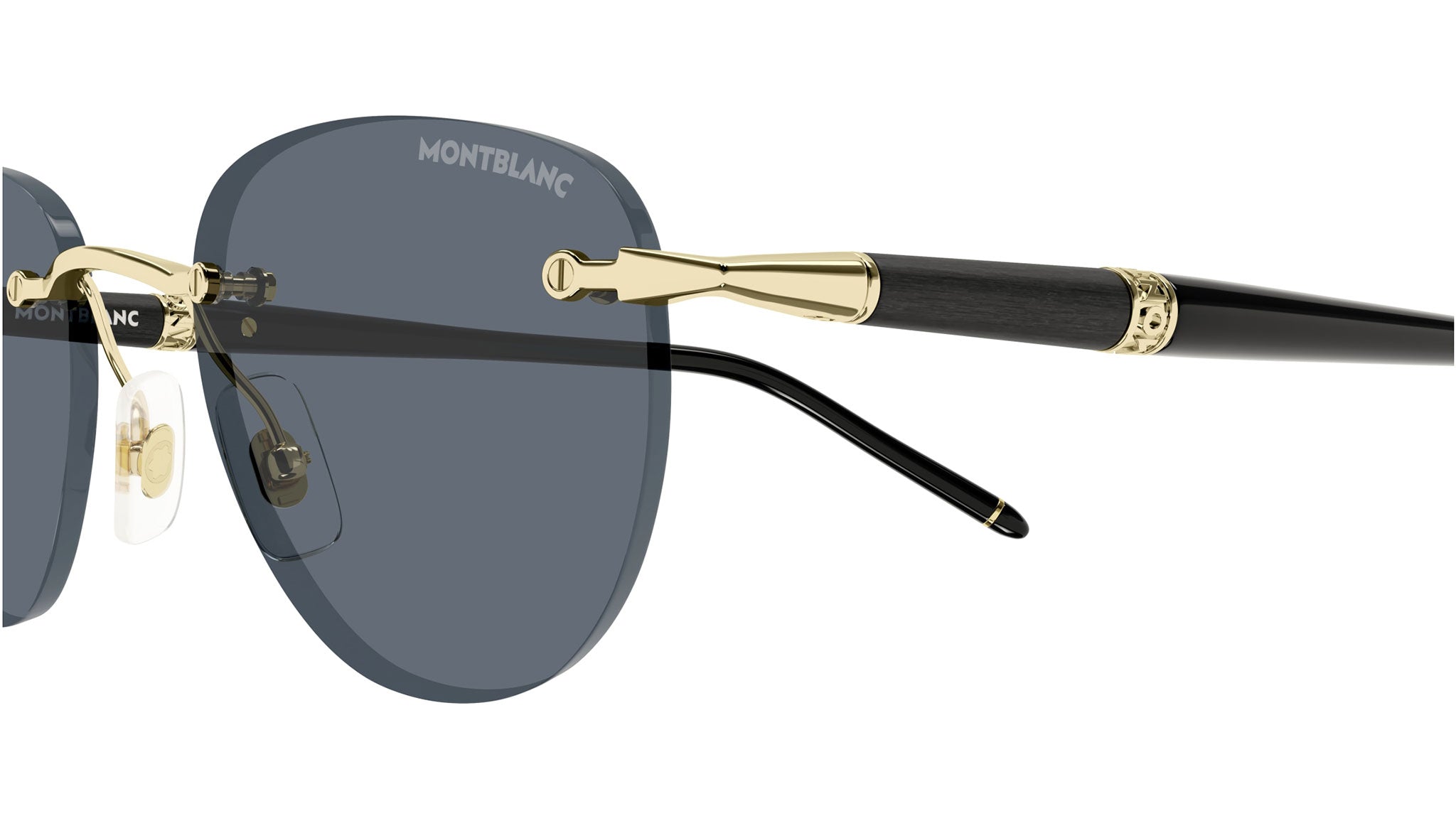 MB0412S Montblanc Panthos Sunglasses 001 Gold - eye-oo.com