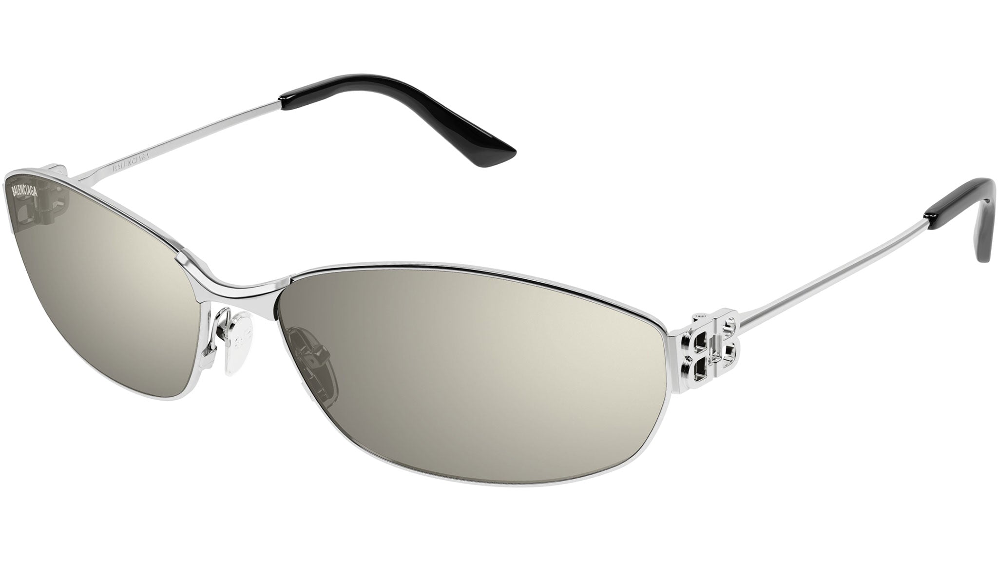 BALENCIAGA シルバーミュール 36 Balenciaga BB0336S Sunglasses 006 Shiny Silver - eye-oo.com