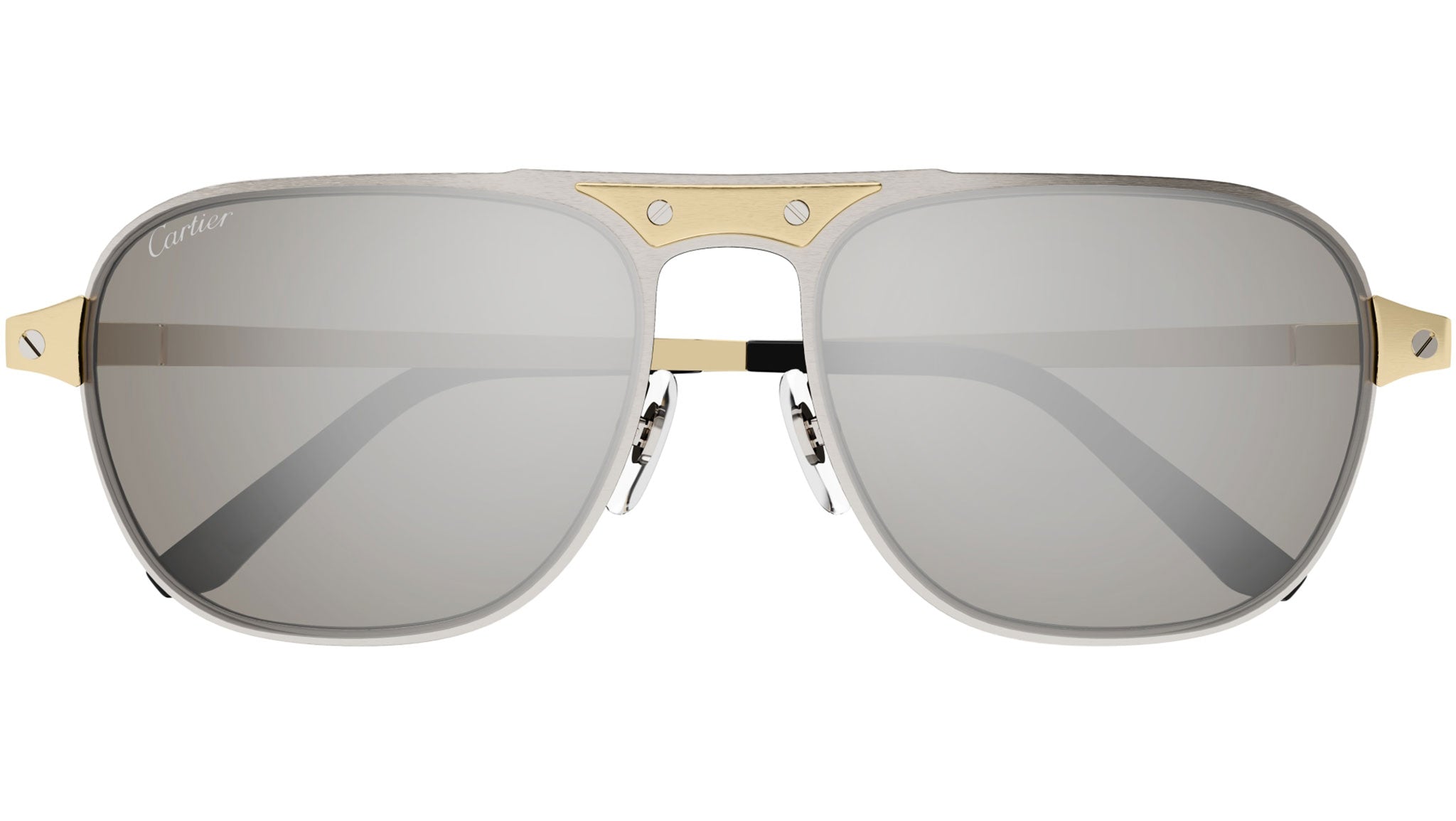 Cartier CT0532S 005 Sunglasses Matte Silver Silver