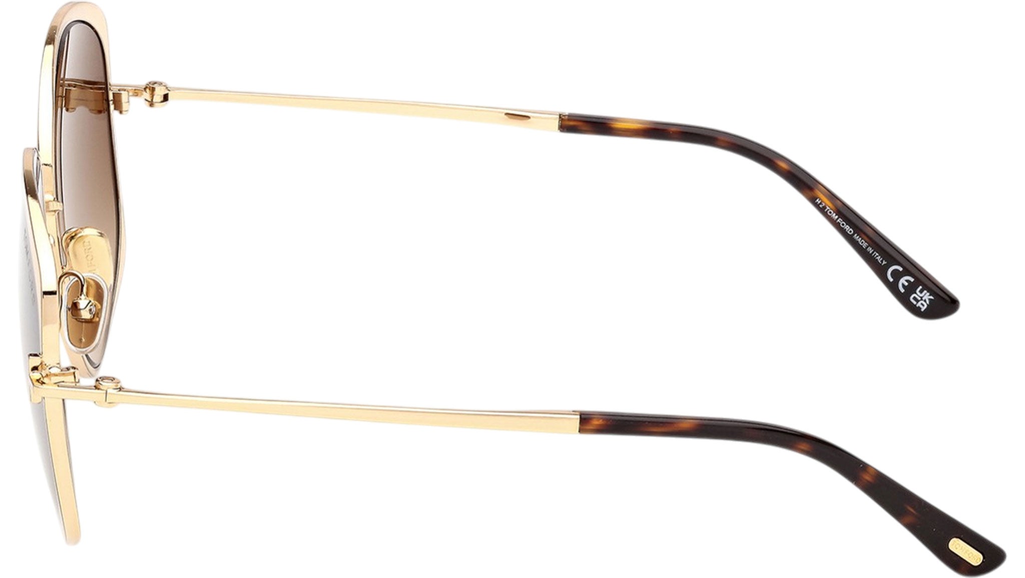Tom Ford Abbey-02 Sunglasses FT1349 30F Shiny Deep Gold  display picture 1