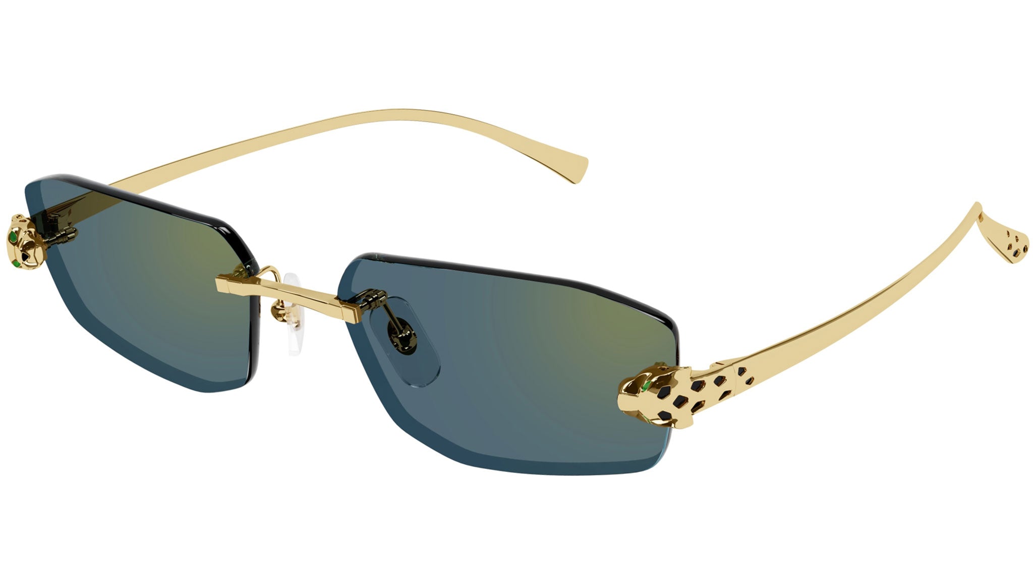 Panthère de Cartier Sunglasses CT0474S 003 Gold Green - eye-oo.com