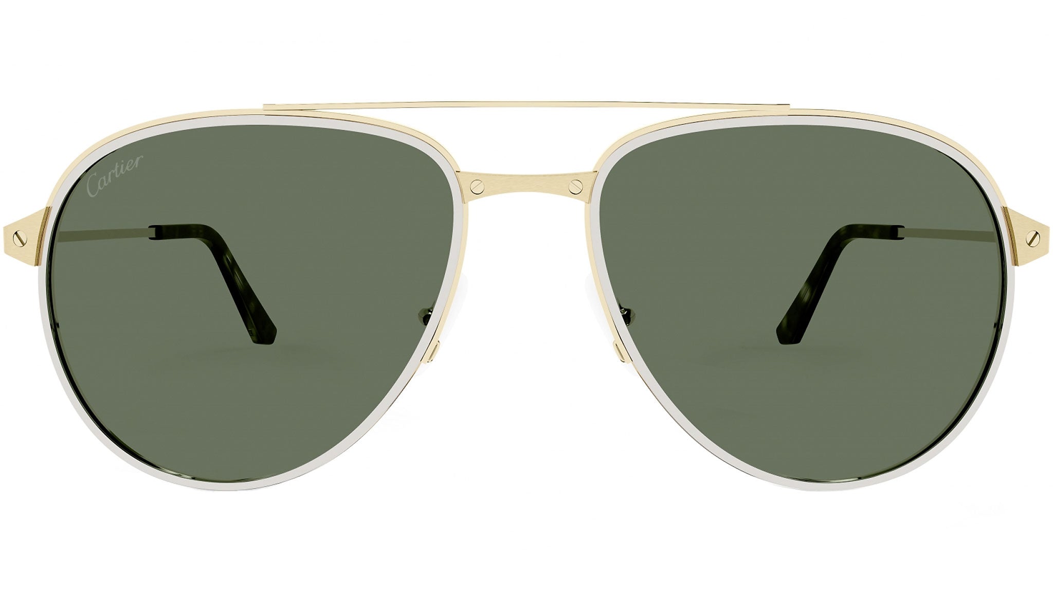 Cartier CT0325S 006 Silver Gold Sunglasses - eye-oo.com