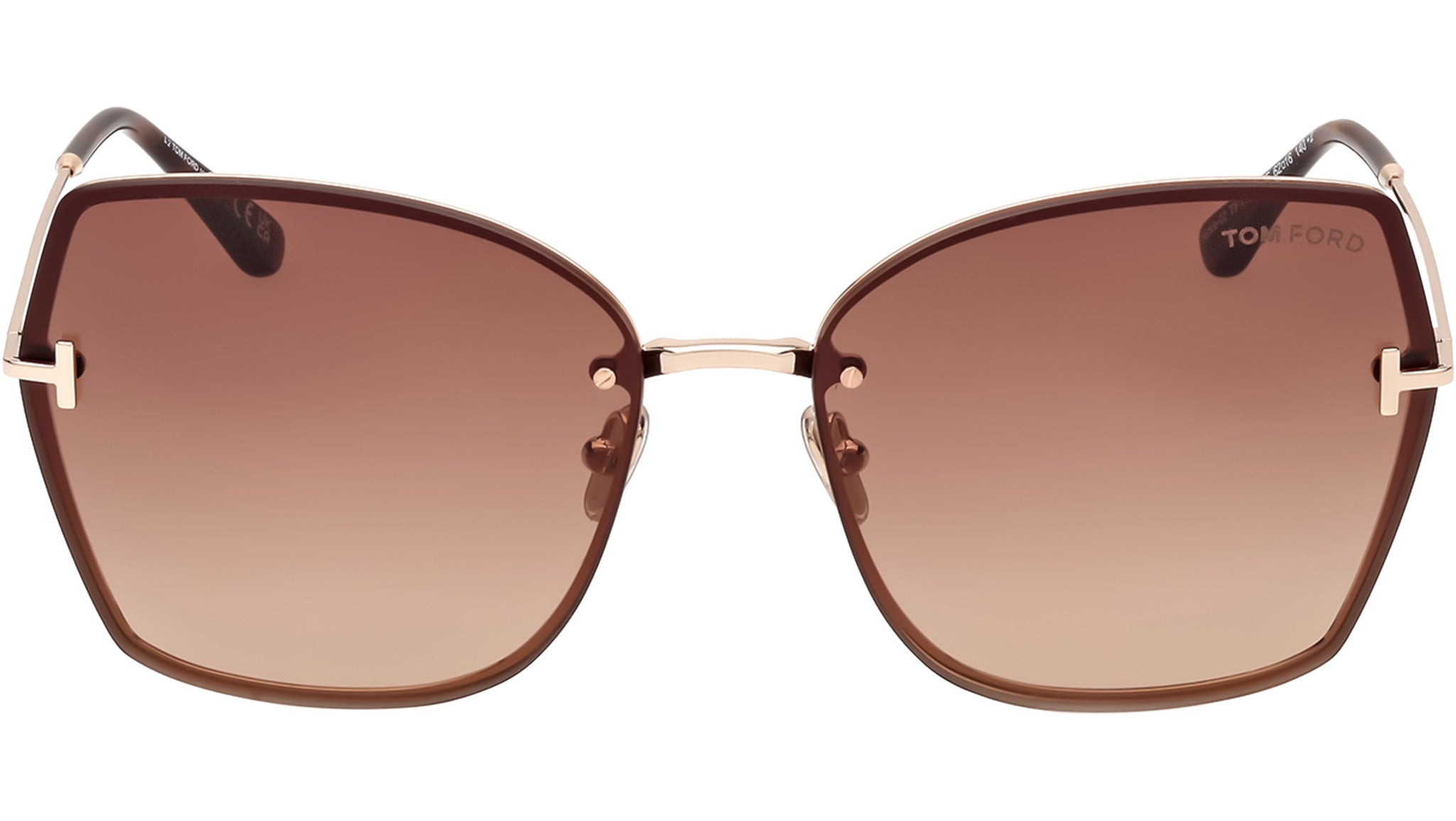 Tom Ford Nickie-02 Sunglasses FT1107 28F Shiny Rose Gold  display picture 2
