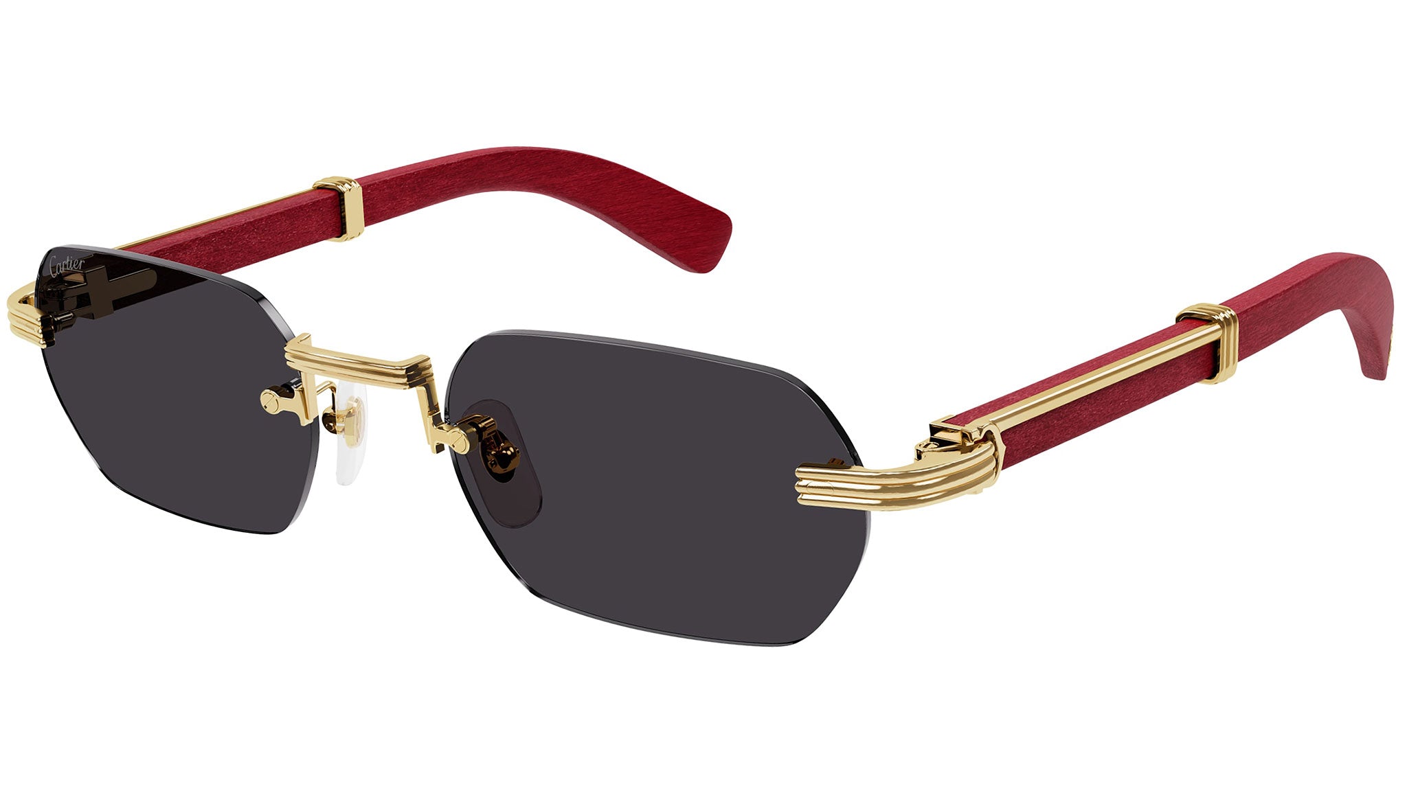 Cartier CT0362S 004 Gold Grey Sunglasses - eye-oo.com