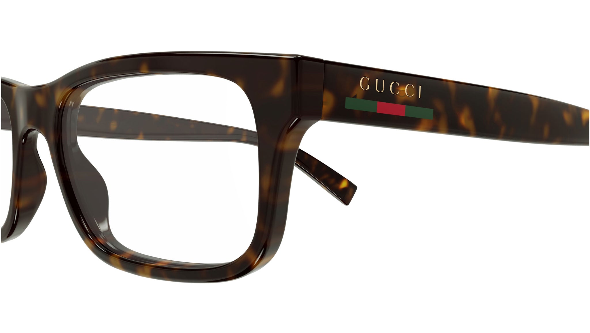 Gucci GG1858O 002 Havana Rectangular Glasses - eye-oo.com