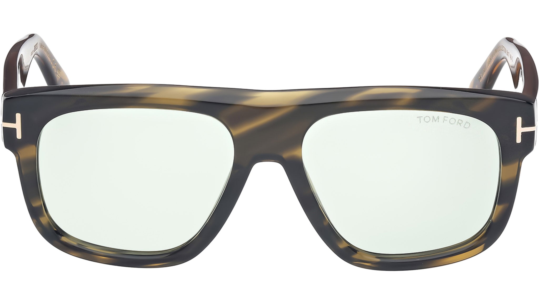 Tom Ford Icon Sunglasses FT1201 56N Striped Havana - eye-oo.com