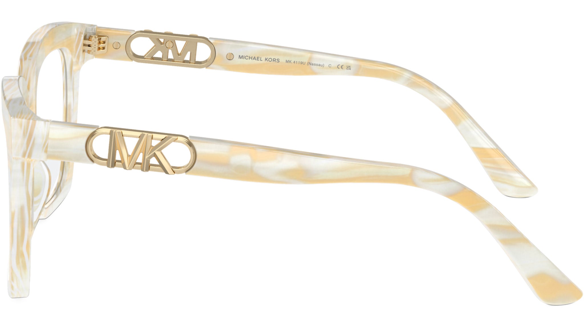 Michael Kors Nassau MK4119U Optical Frame 4001 Ivory Horn - eye-oo.com