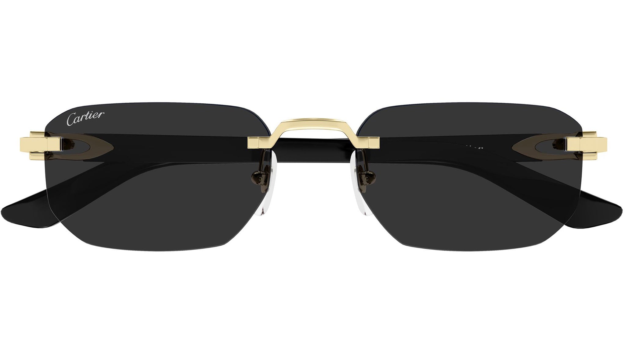 ヴィンテージ Cartier サングラス 度入り ゴールドフレーム Cartier CT0622S Sunglasses 001 Gold Grey - eye-oo.com