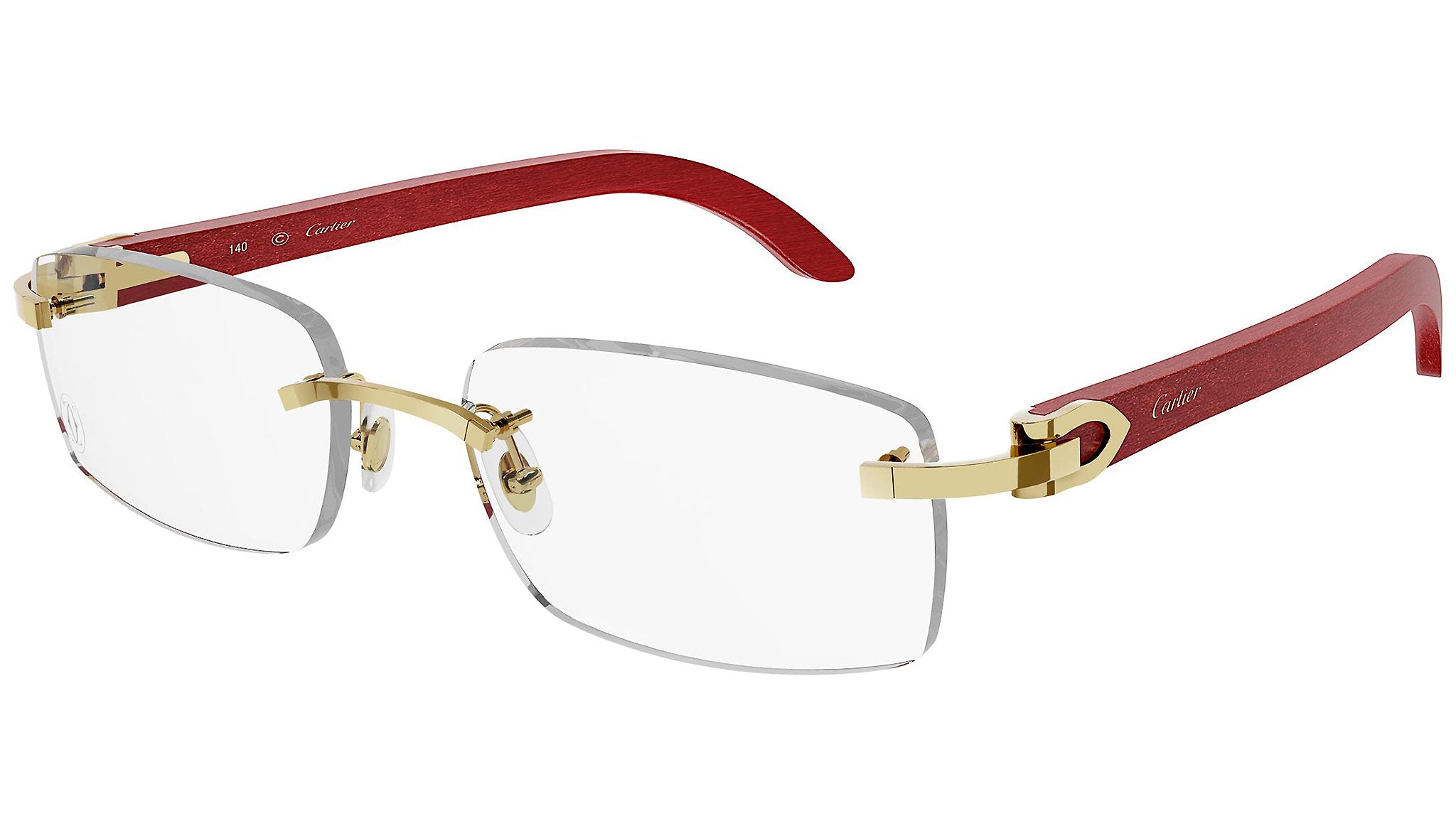Cartier CT0052O 006 Shiny Gold Optical Frame - eye-oo.com