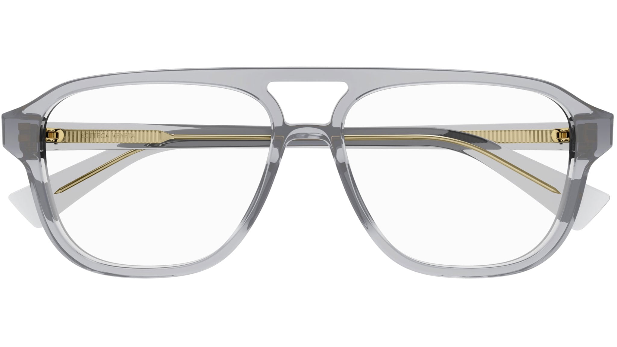 Bottega Veneta Eyeglasses BV1294O 004 Shiny Grey - eye-oo.com