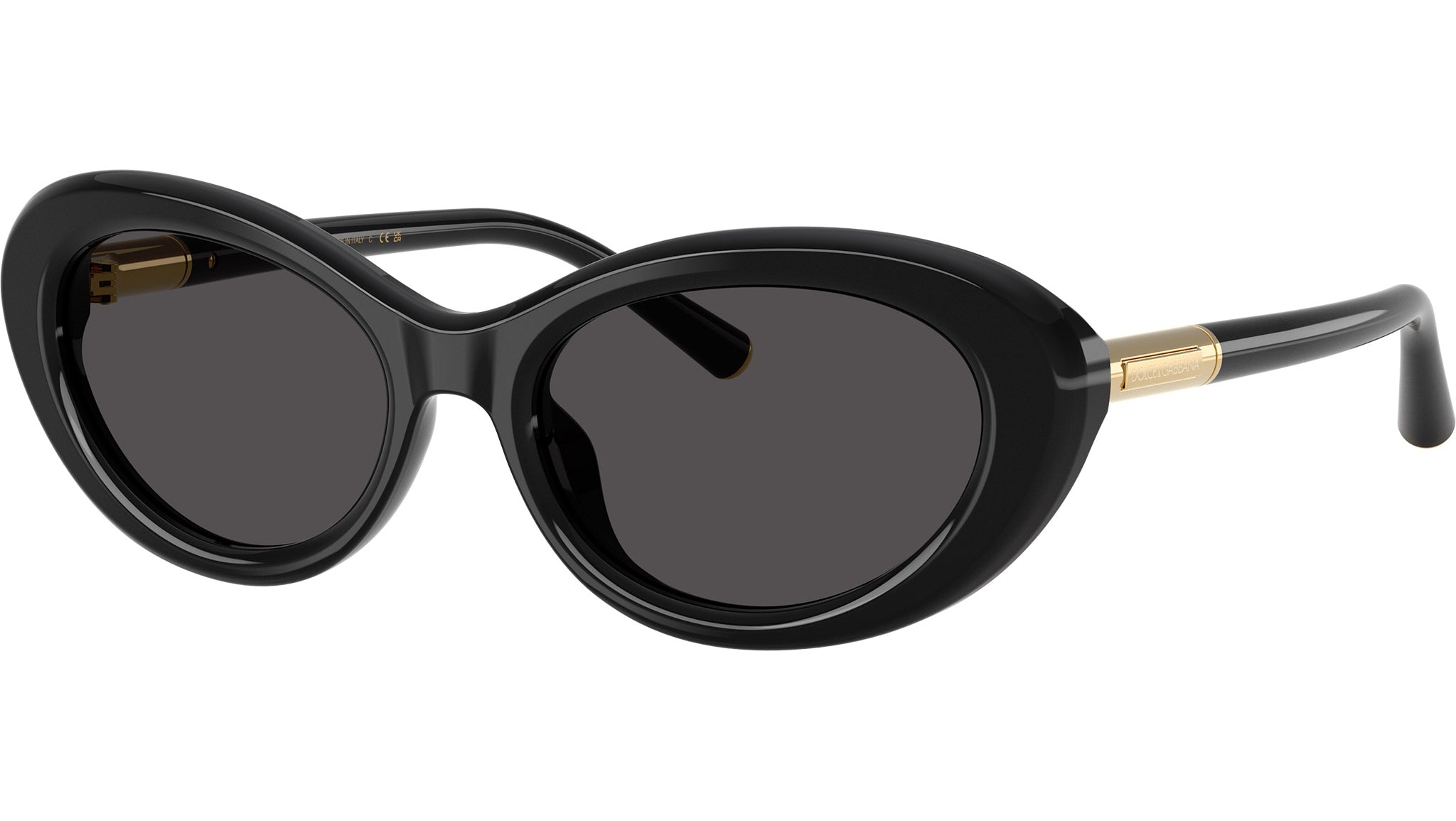 Dolce & Gabbana Black Sunglass Shield with Gold DG Accent Dolce&Gabbana DG6205 501/87 Sunglasses - Pretavoir main image 4