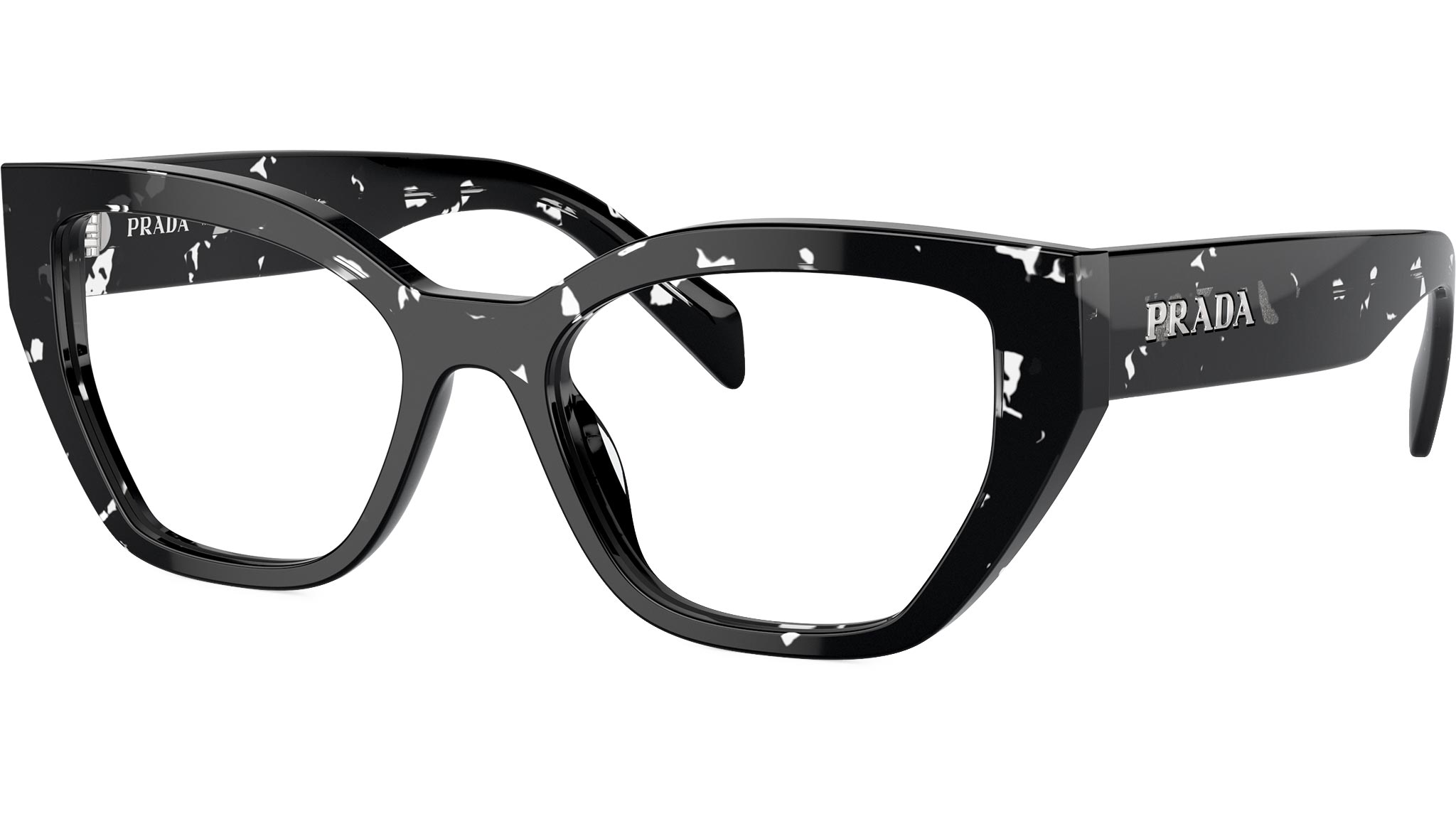 PRADAハラコ最終値下げ早い物勝ち Prada PR A16V Eyeglasses 15O1O1 Black Crystal - eye-oo.com