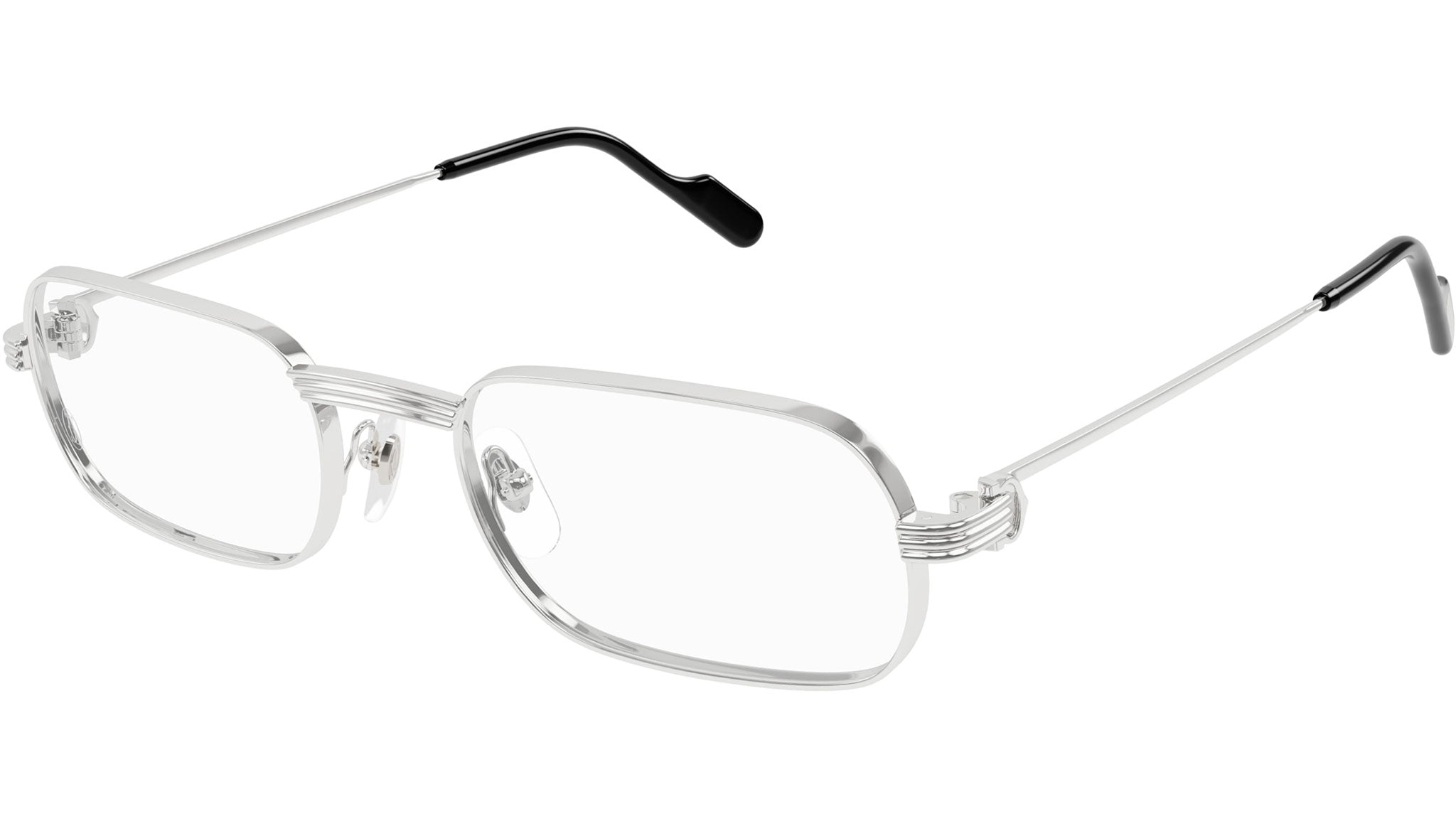 Cartier Première CT0556O Eyeglasses 002 Shiny Silver - eye-oo.com