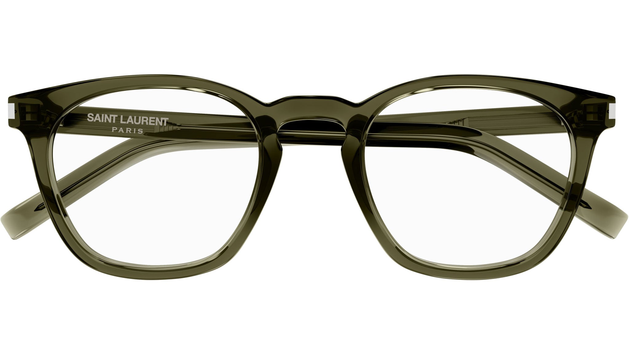 【限定値下げ】Oliver Gal 正規品　SAINT LAURENT Saint Laurent SL 28 OPT Eyeglasses 003 Transparent Green - eye-oo.com