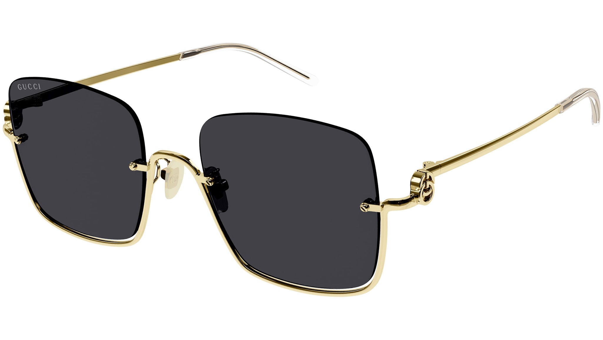 NEW GUCCI SUNGLASSES GG1030SK 001 GOLD WOMEN EYEWEAR GUCCI PLUS EARRINGS Gucci GG1604S 003 Sunglasses Gold Gold - eye-oo.com main image 2