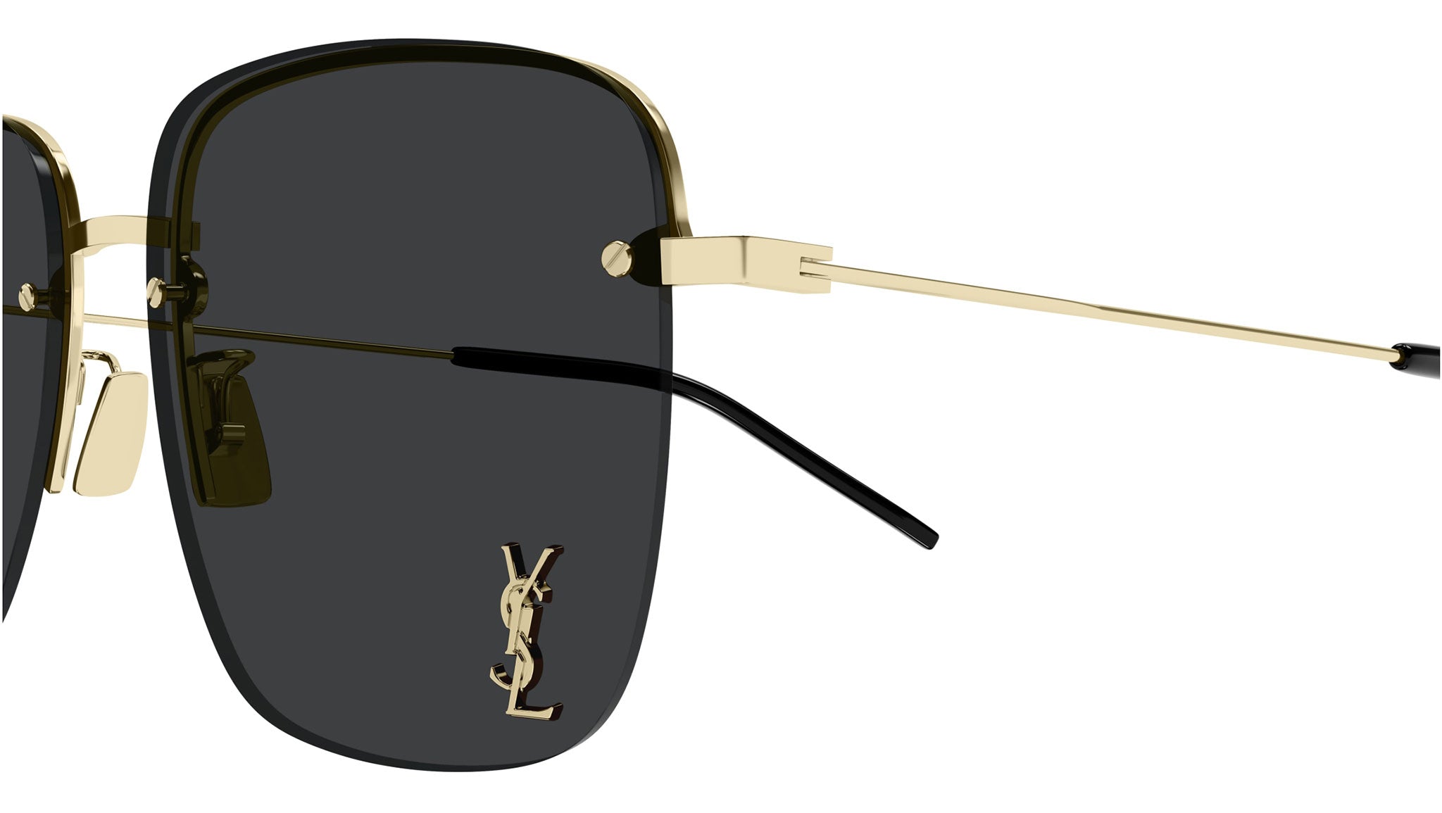 Saint Laurent SL 312 M 013 Rectangular Sunglasses Gold