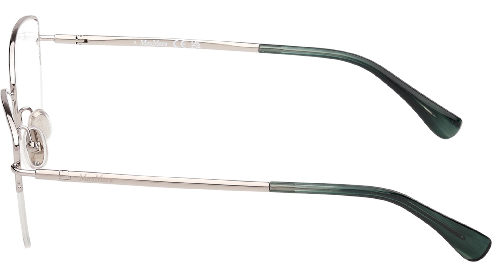 New MaxMara Shiny Dark Ruthenium Max Mara 2025 Eyewear Collection | EyeOns.com main image 4