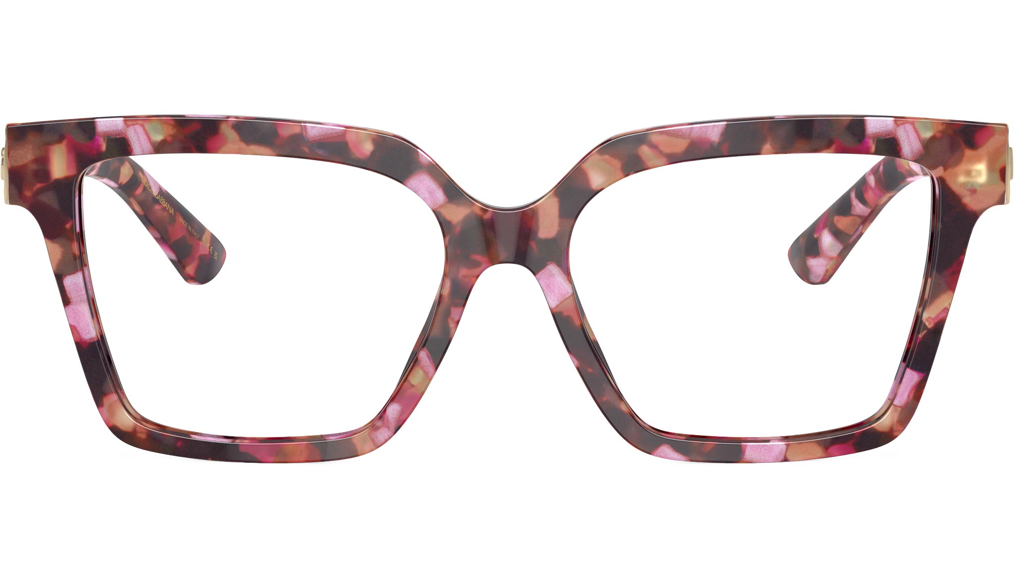 Dolce & Gabbana Pink Cat-Eye Frames Dolce & Gabbana Eyeglasses Frames DG3254 3060 Brown Fade  main image 3