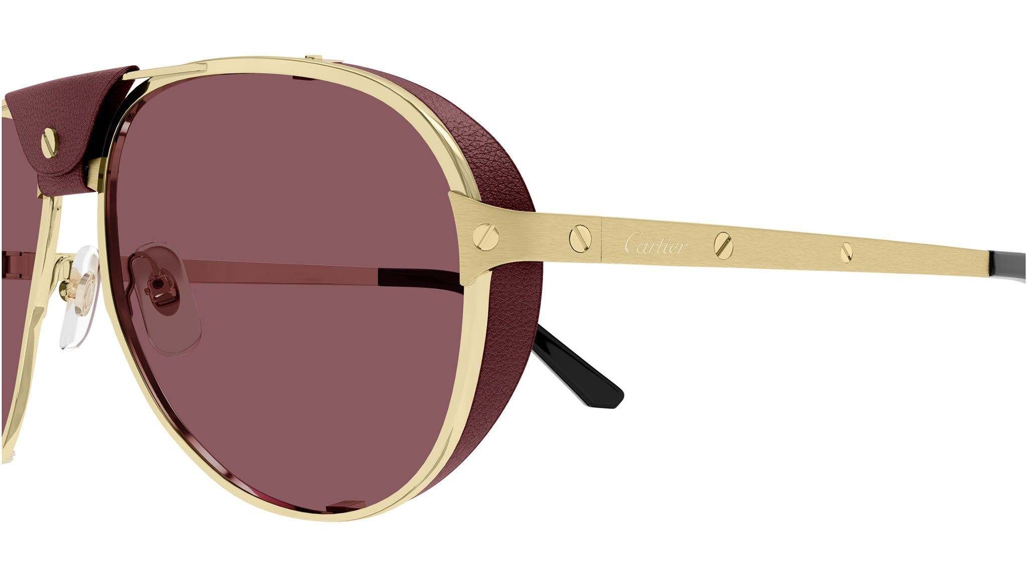 Cartier CT0296S 006 Sunglasses Shiny Gold Red - eye-oo.com