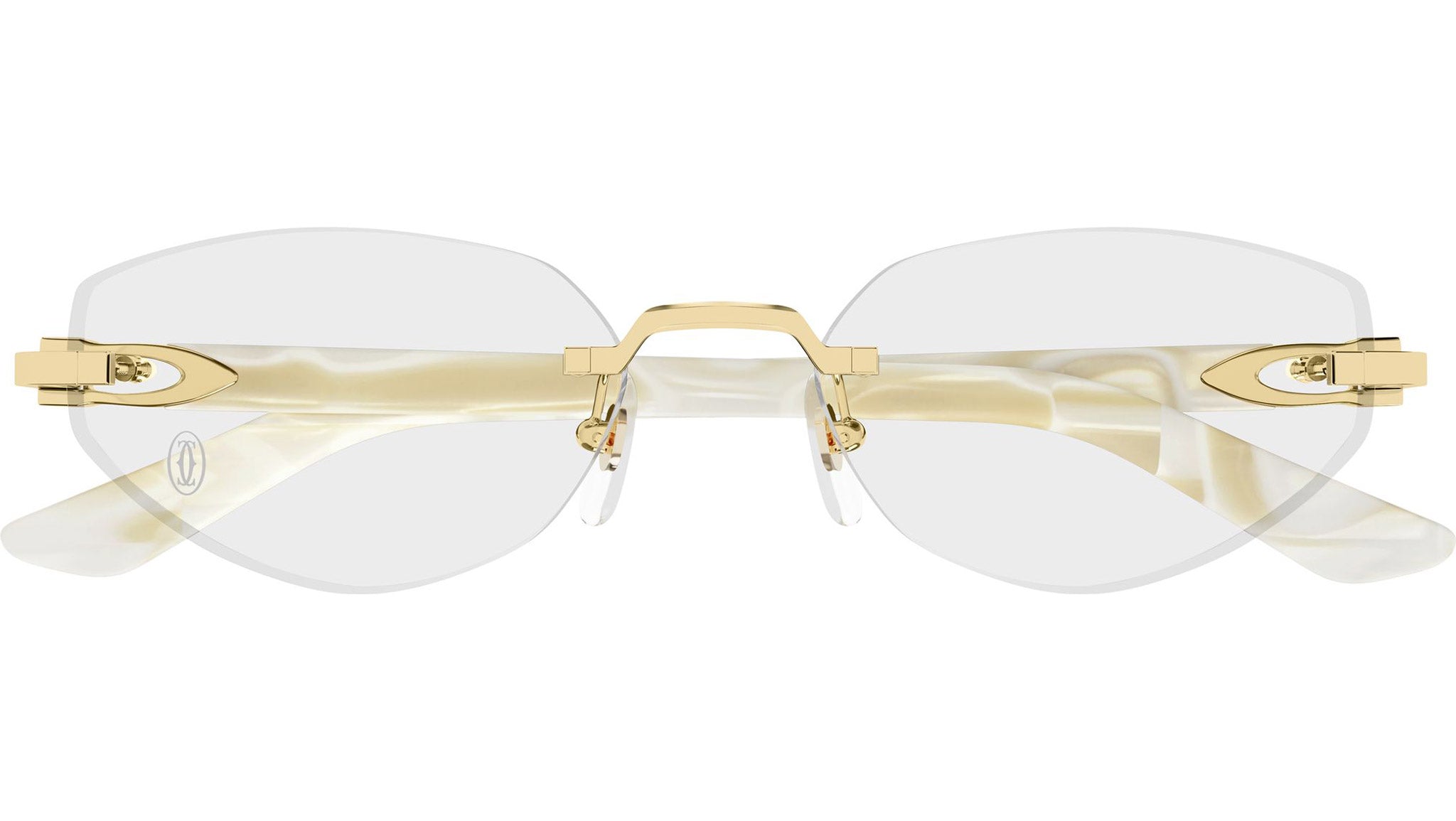 Cartier CT0609O Eyeglasses 003 Shiny Gold - eye-oo.com