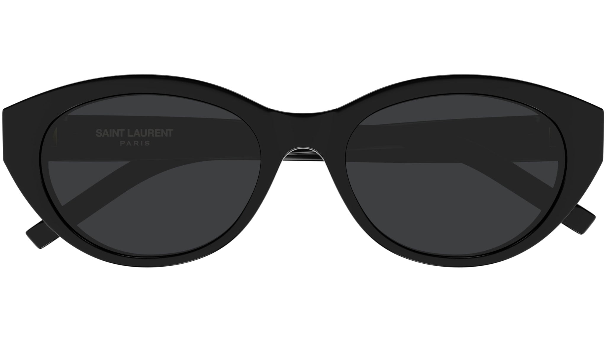 Saint Laurent SL M148 001 Oval Sunglasses Black - eye-oo.com