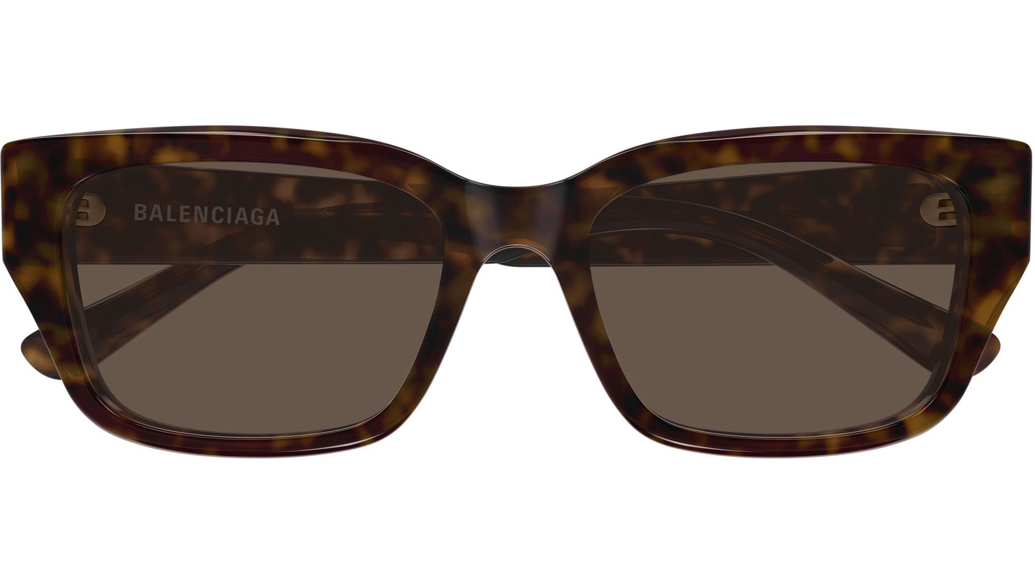Balenciaga BB0480SK Rectangular Sunglasses 002 Havana Brown - eye