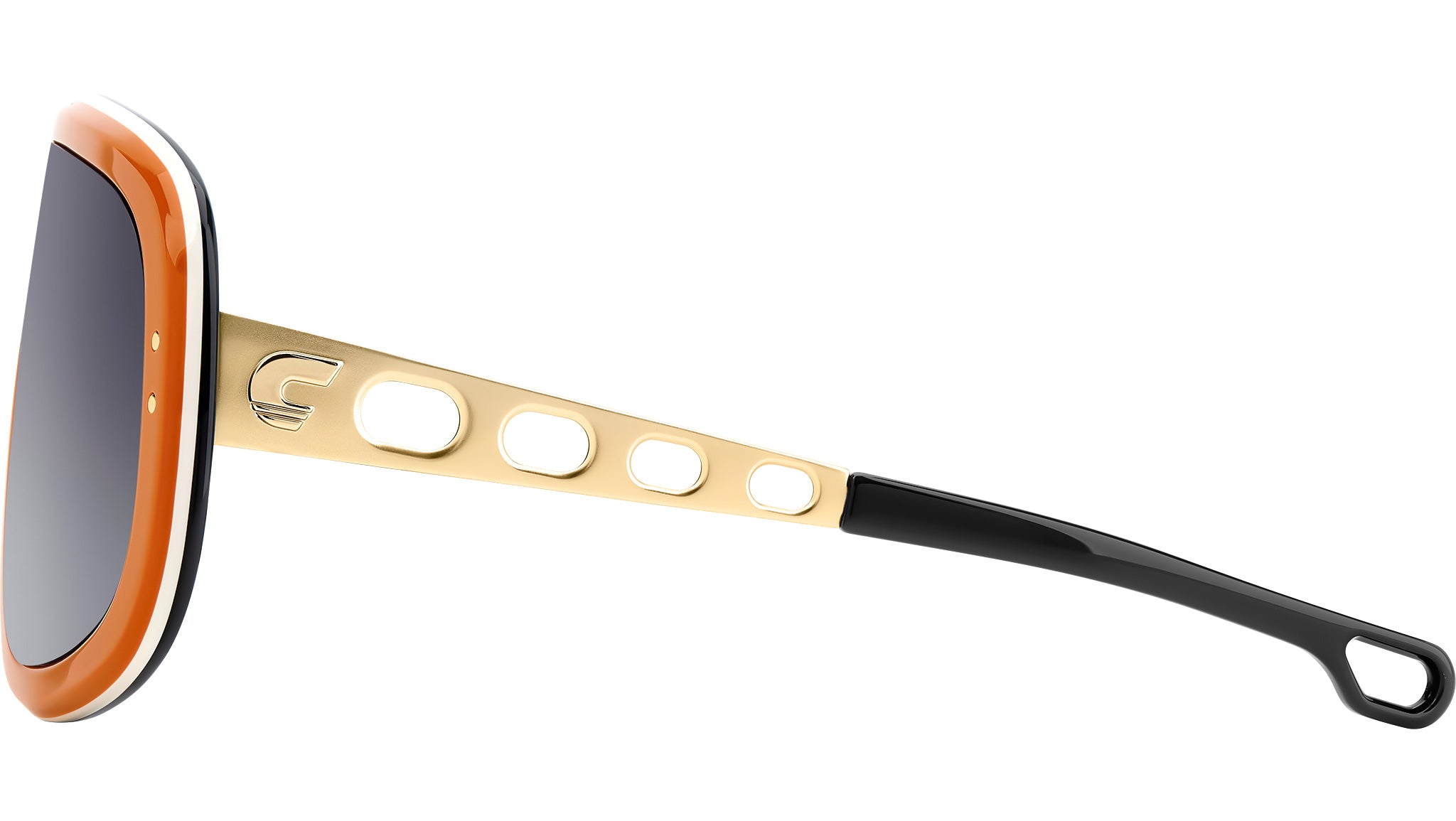 Carrera FLAGLAB 17 0C3E 9O Shield Sunglasses - Orange / Grey Carrera FLAGLAB 17 C3E 9O Sunglasses Orange Gold - eye-oo.com main image 3