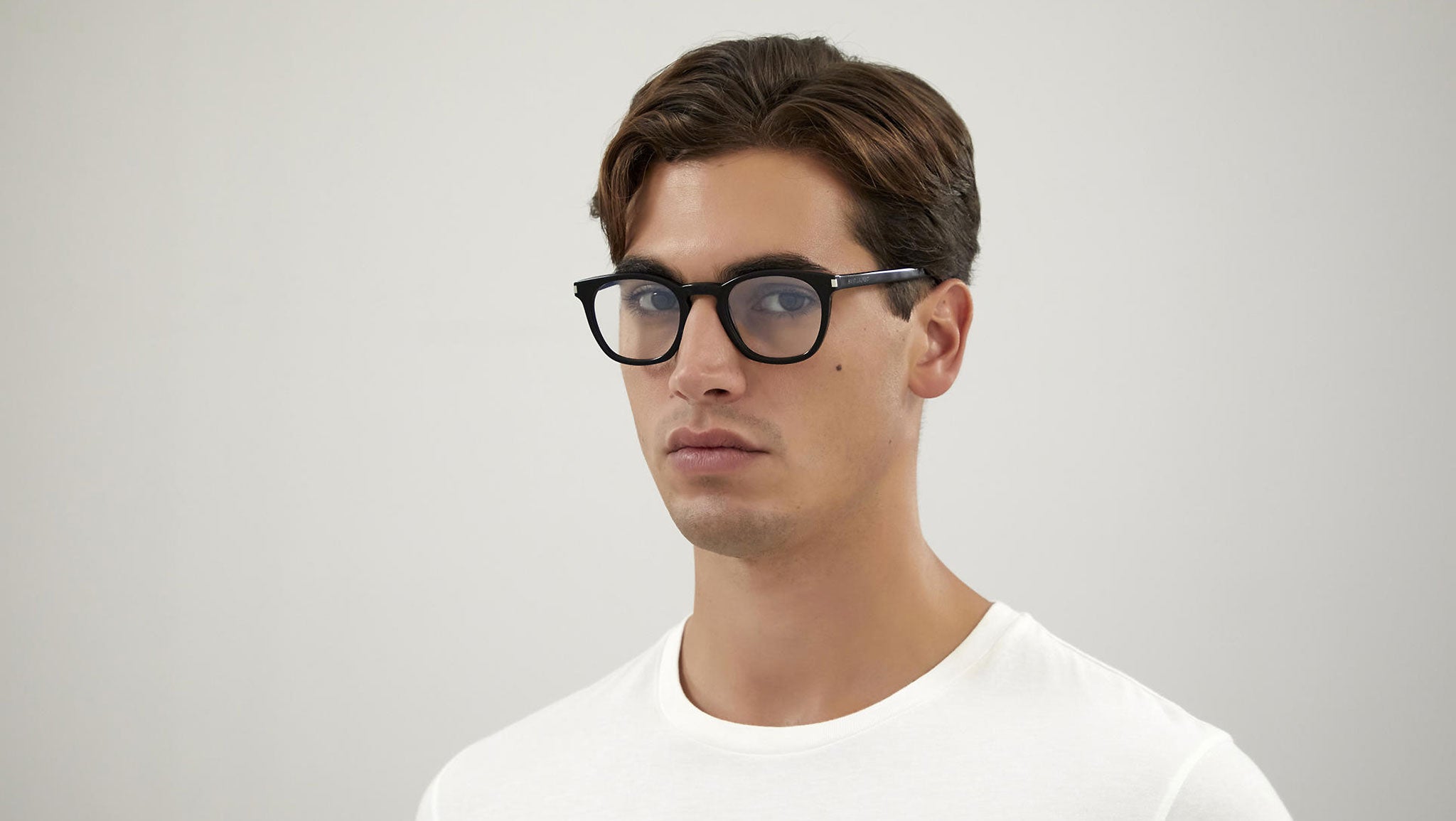Saint Laurent SL 28 Shiny Black Sunglasses - eye-oo.com