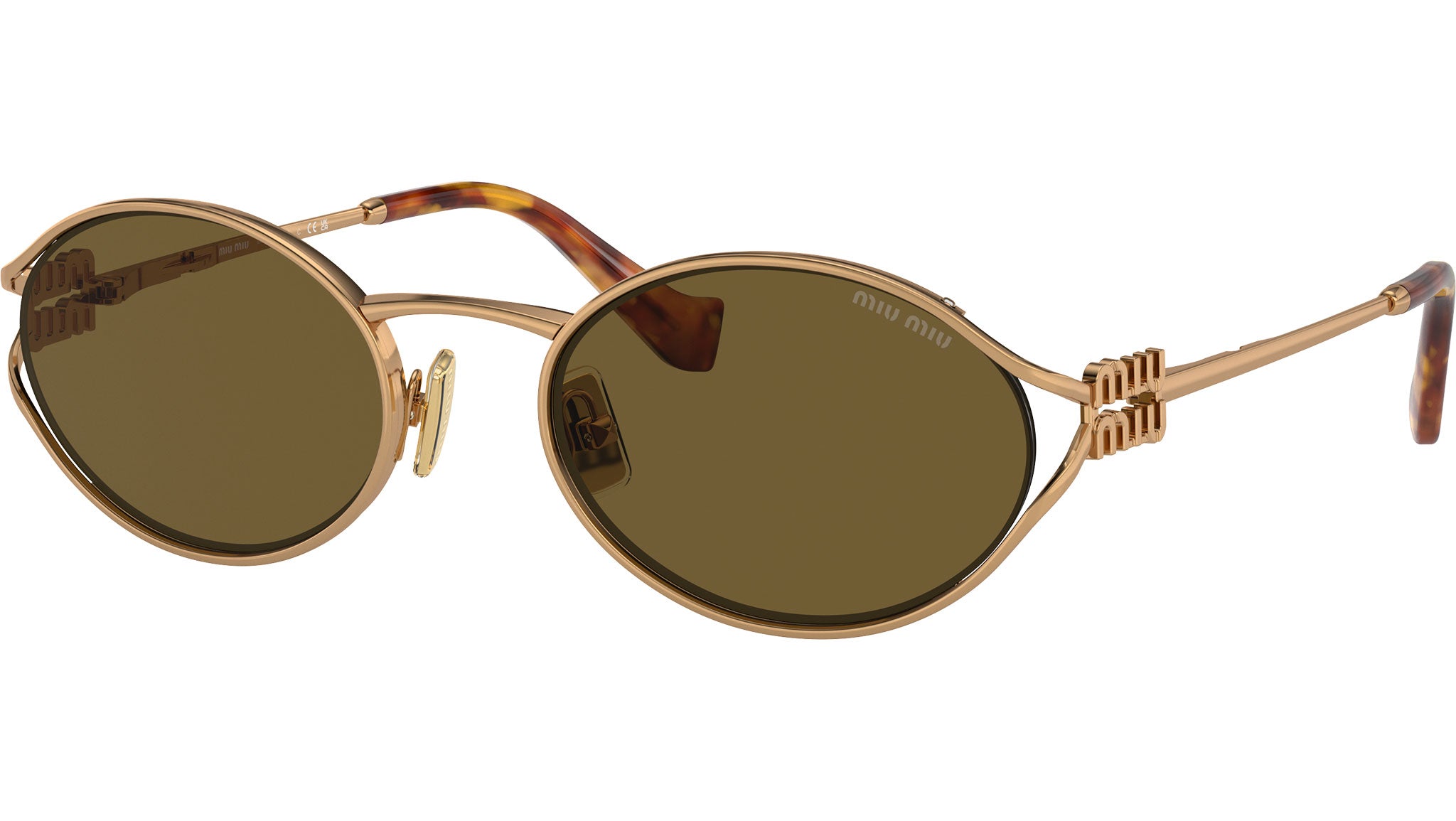 Miu Miu MU 52YS Sunglasses 7OE01T Gold - eye-oo.com