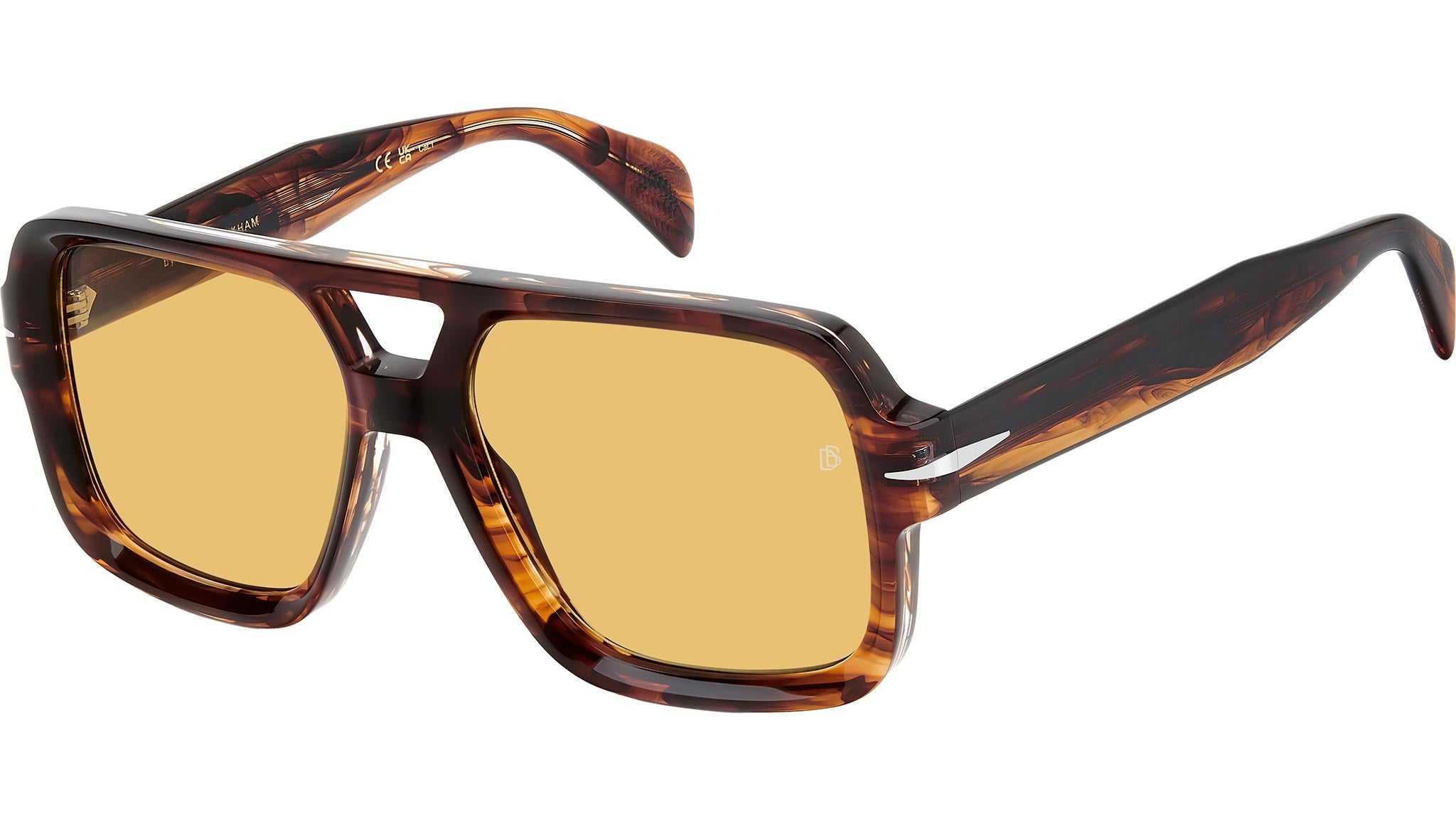 David Beckham DB 7151/S EX4 HO Sunglasses Brown Horn - eye-oo.com