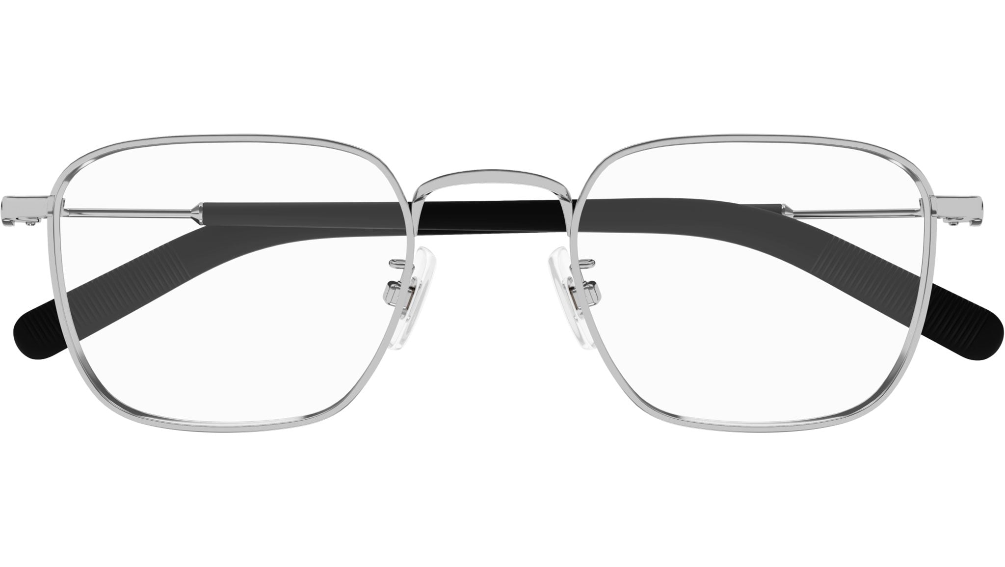 MB0389O Montblanc Rectangular Eyeglasses 007 Ruthenium - eye-oo.com