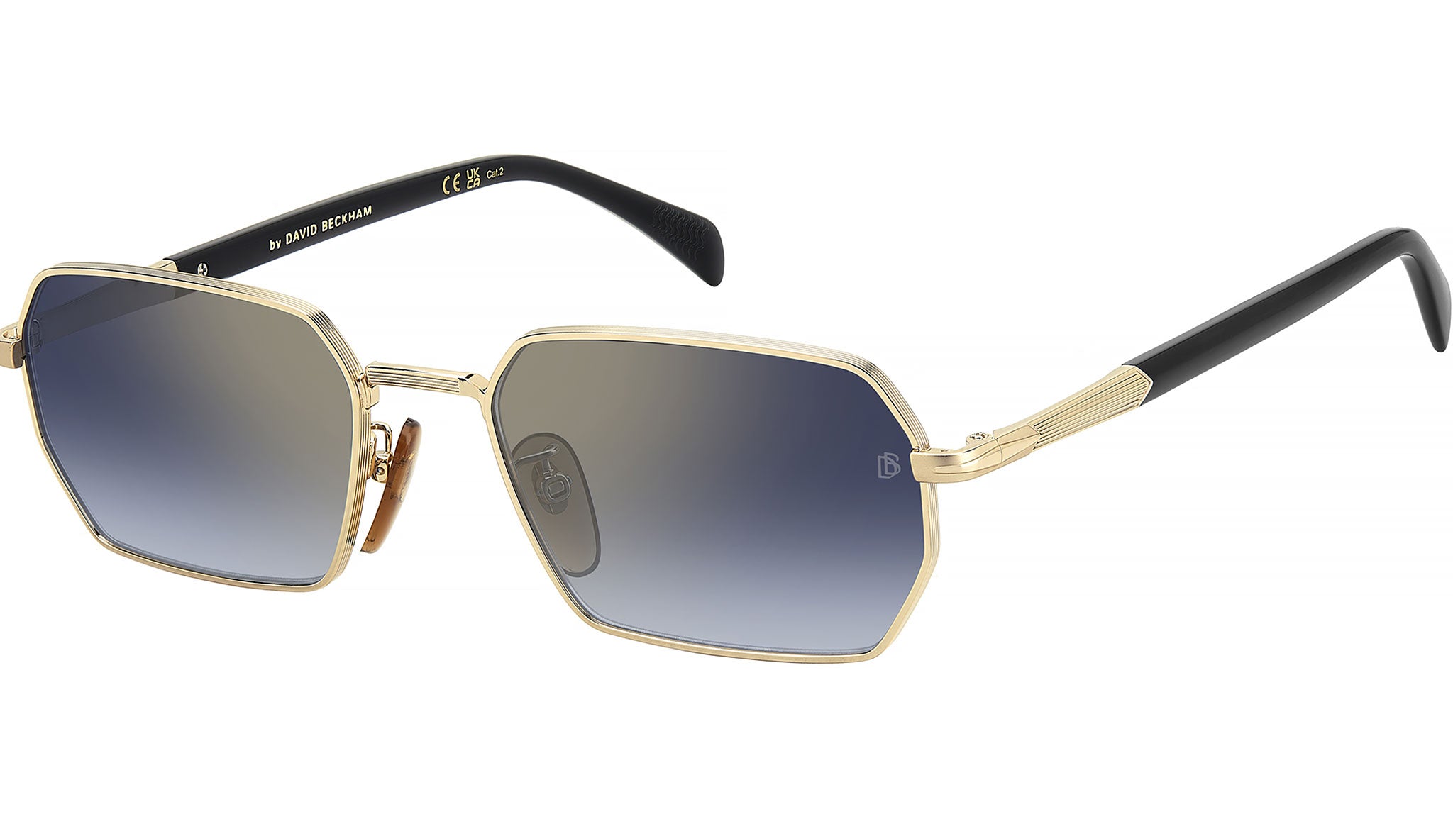 David Beckham DB 1174/S RHL 1V Sunglasses Gold Black - eye-oo.com
