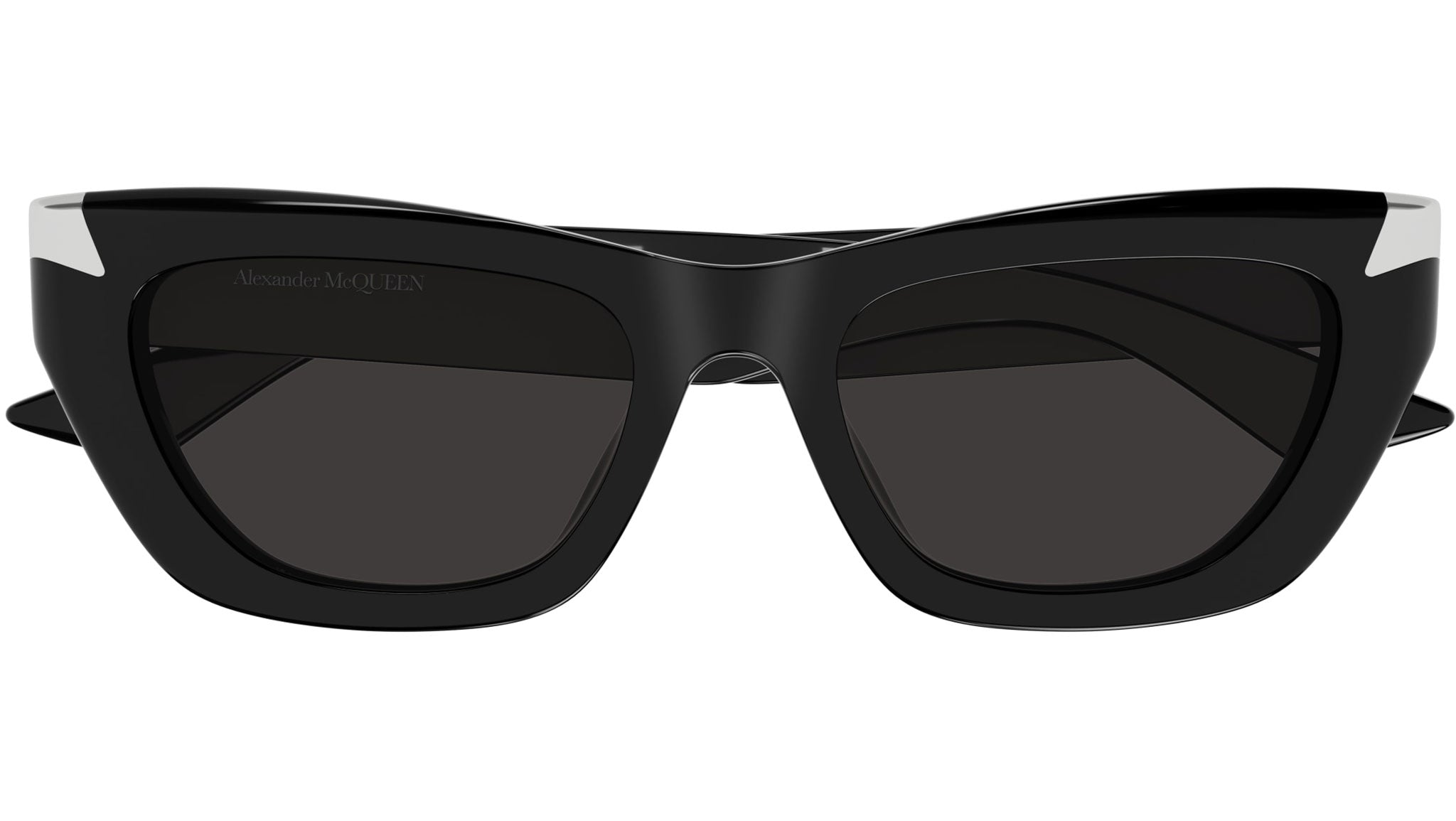 Alexander McQueen AM0440SA 001 Sunglasses Shiny Black - eye-oo.com
