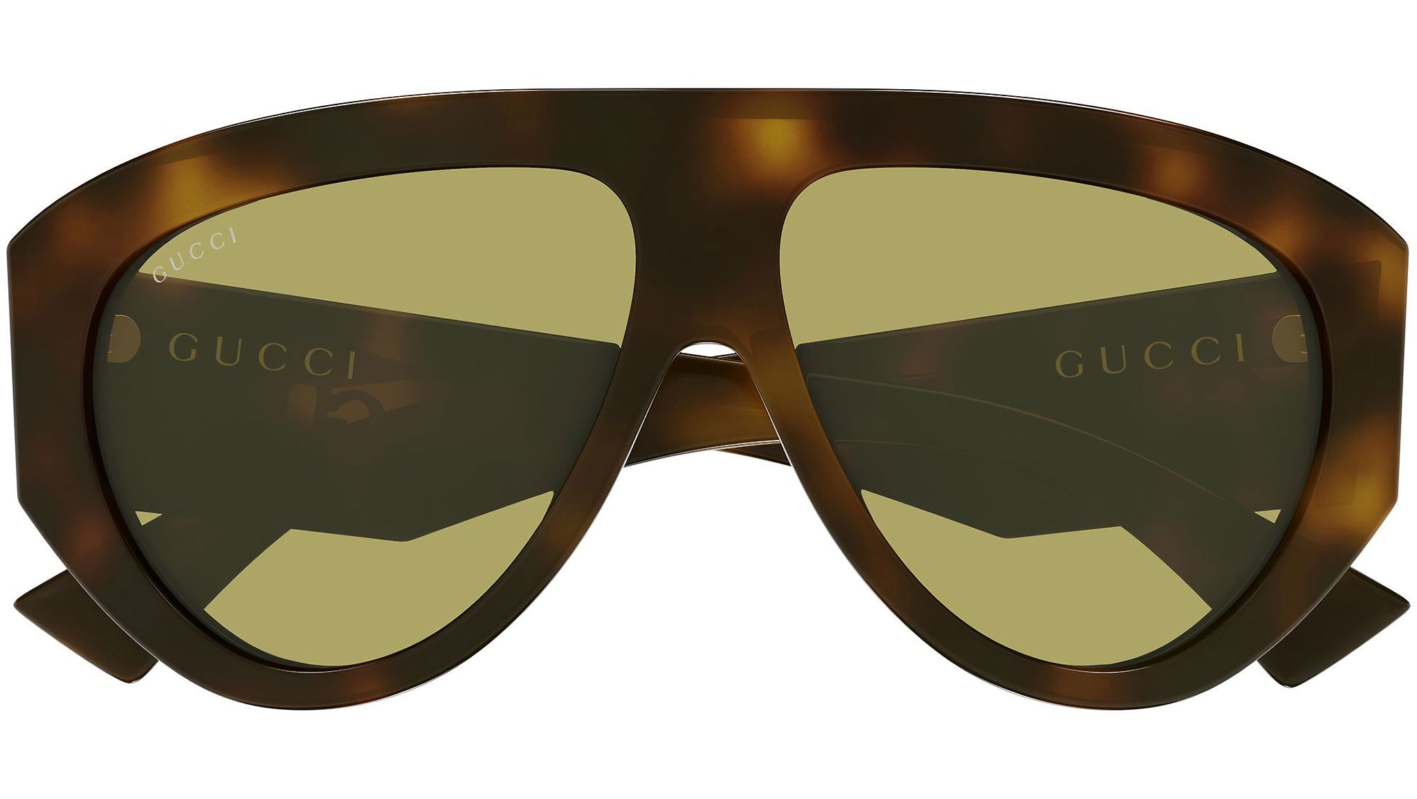 Gucci GG2128S 002 Havana Olive Green Sunglasses - eye-oo.com