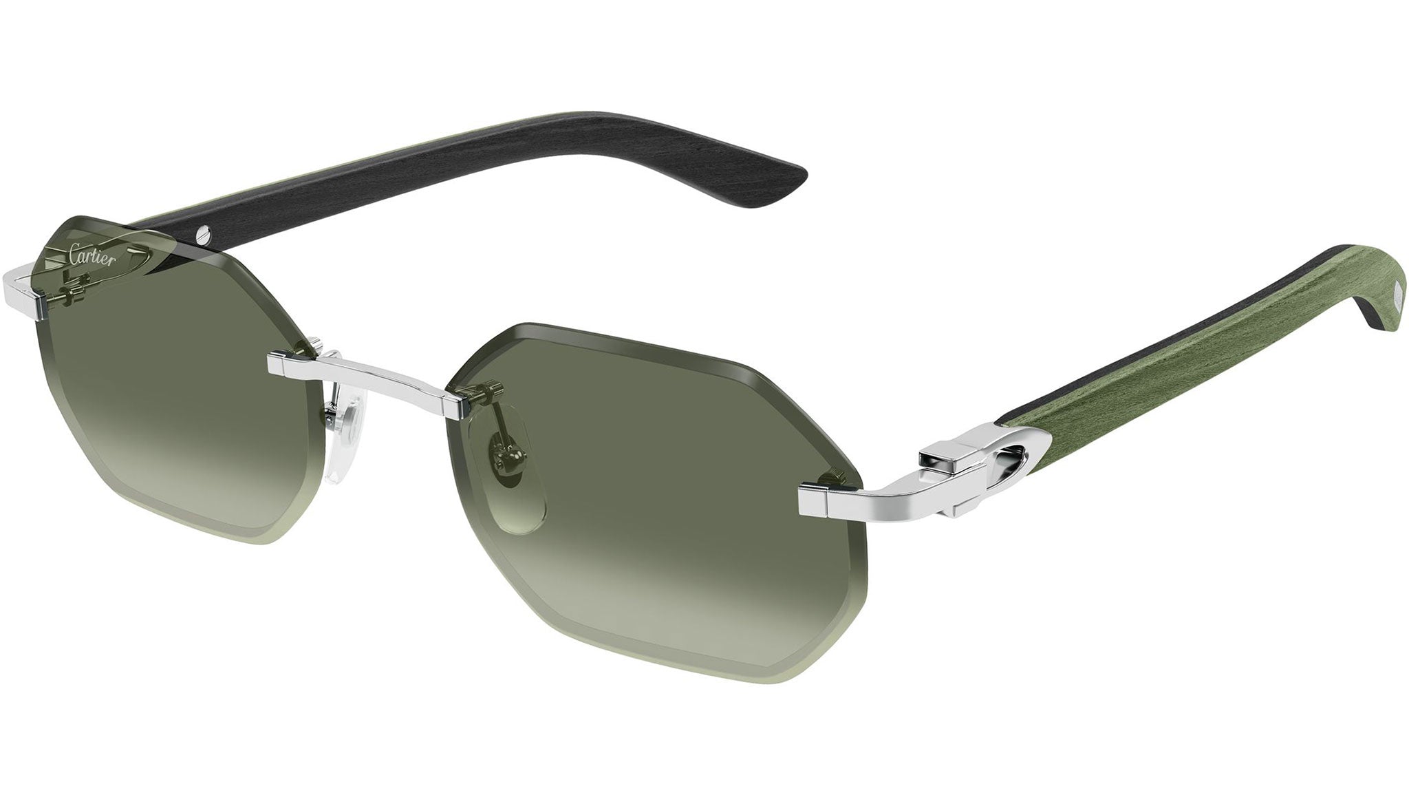 Cartier CT0439S Sunglasses 008 Shiny Silver - eye-oo.com